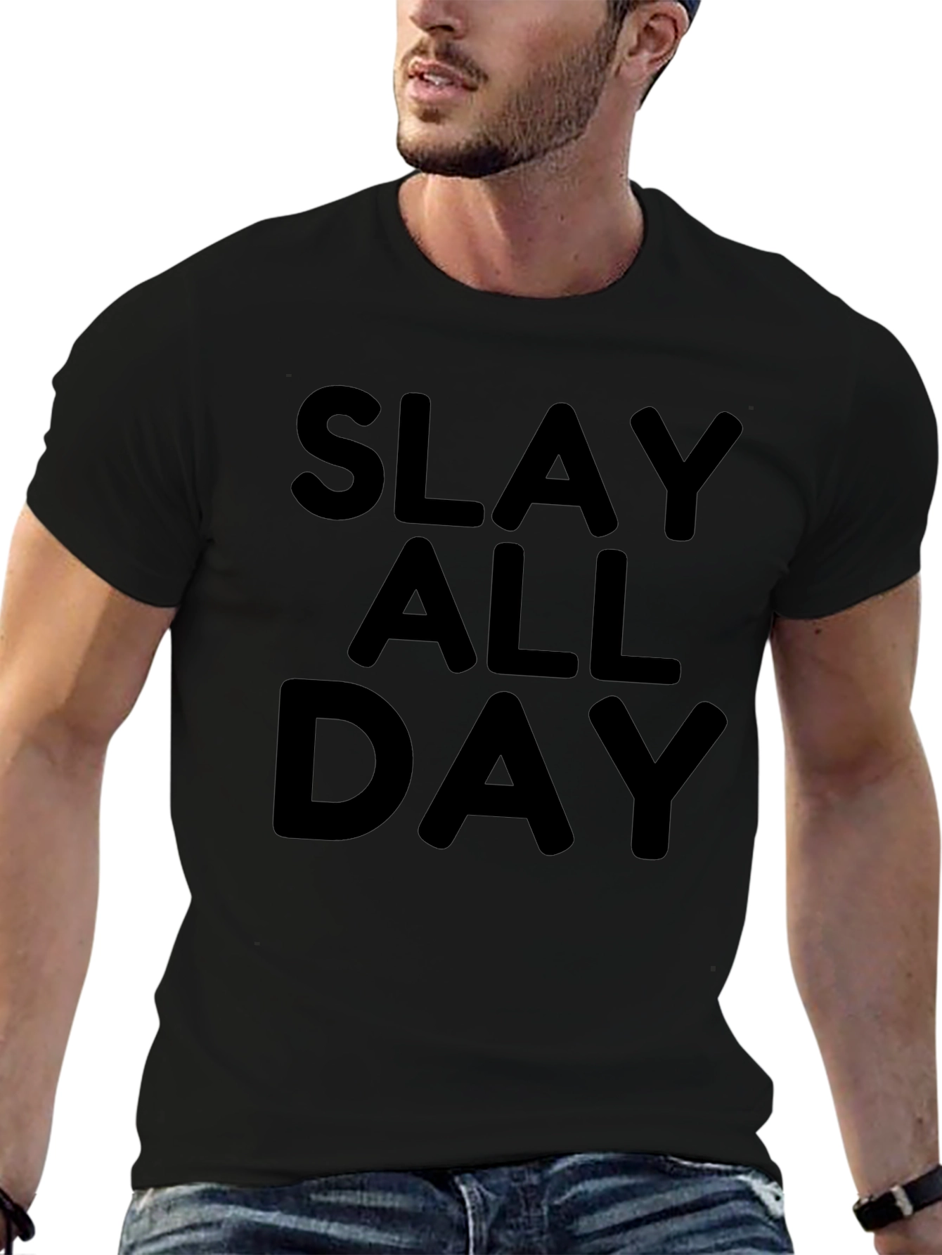 Slay All Day Black Graphic Tee