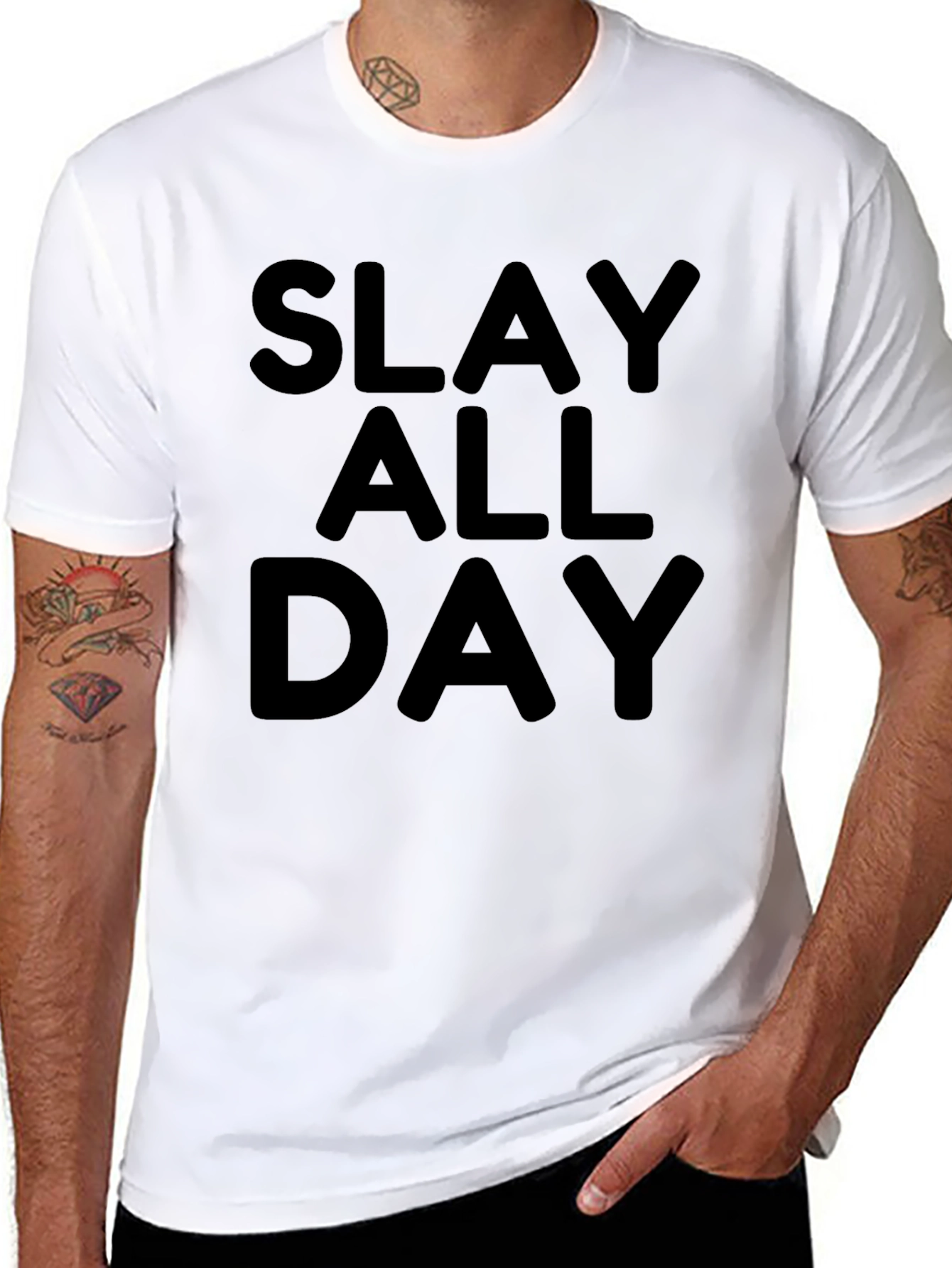 Slay All Day Black Graphic Tee