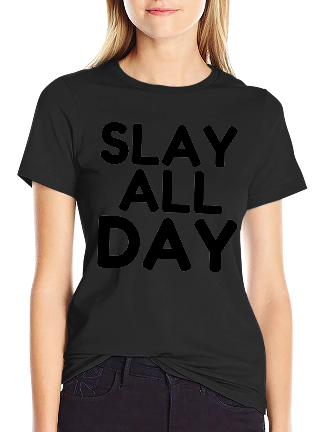 Slay All Day Black Graphic Tee