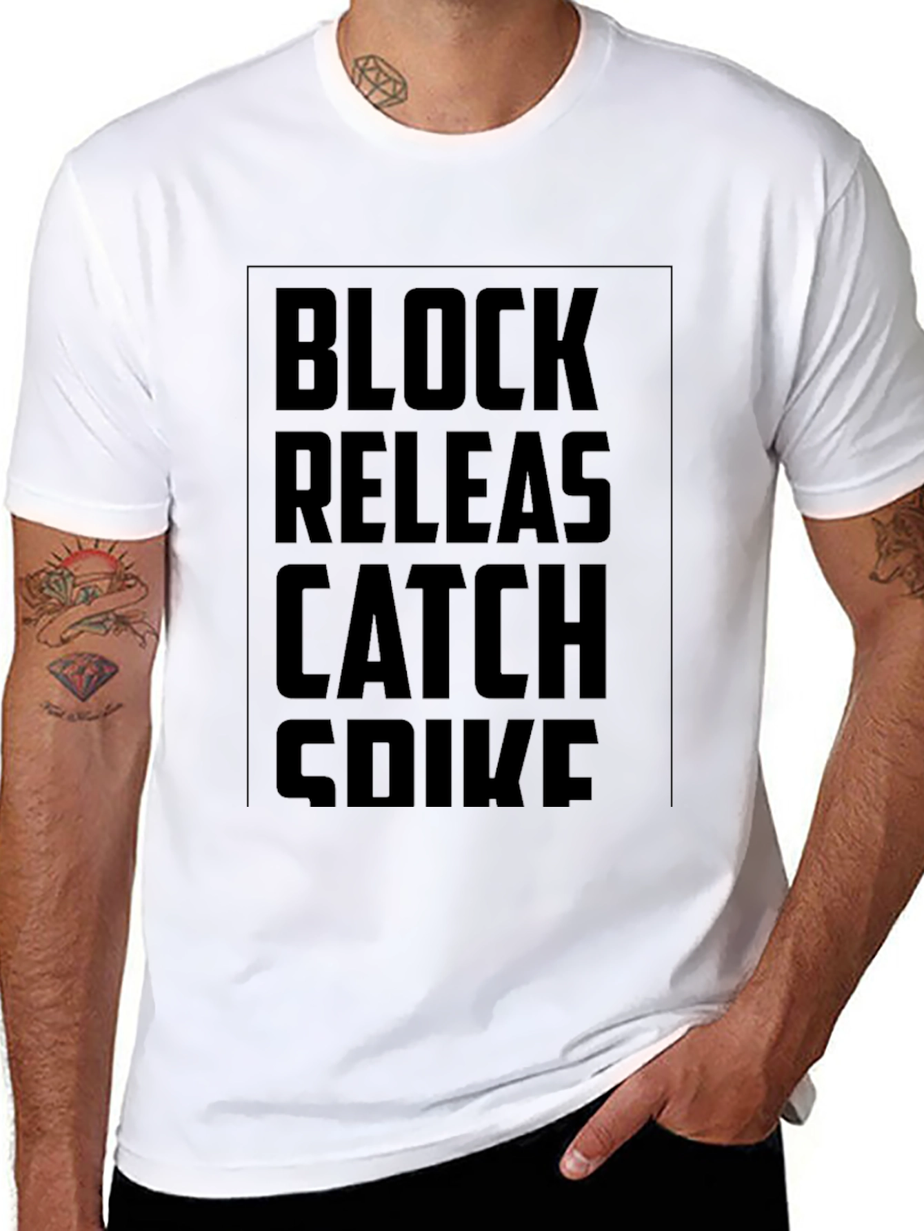 Volleyball Skills Black T-Shirt