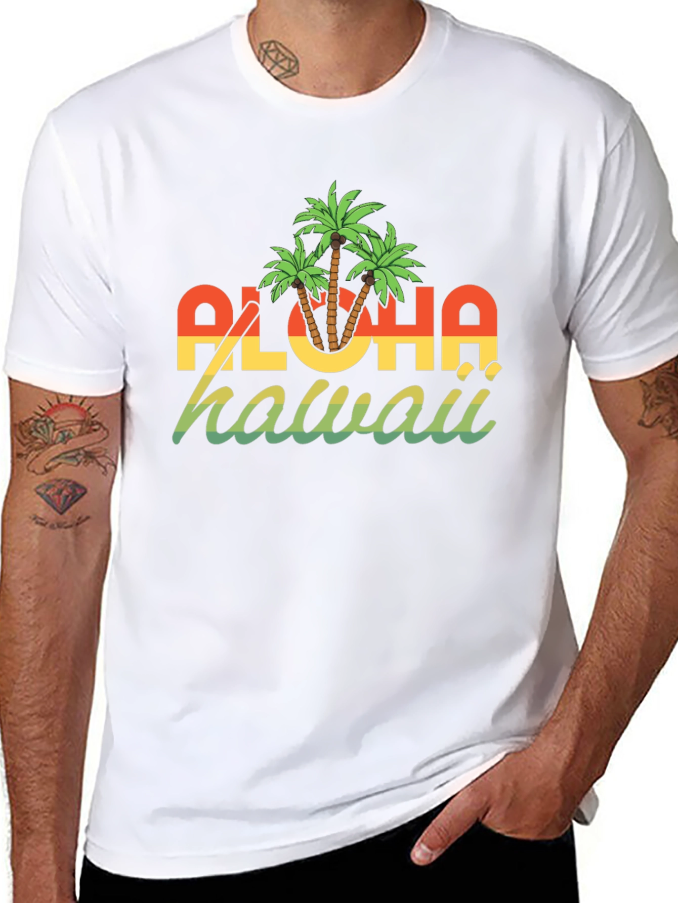 Aloha Hawaii Graphic T-Shirt - Tropical Island Style
