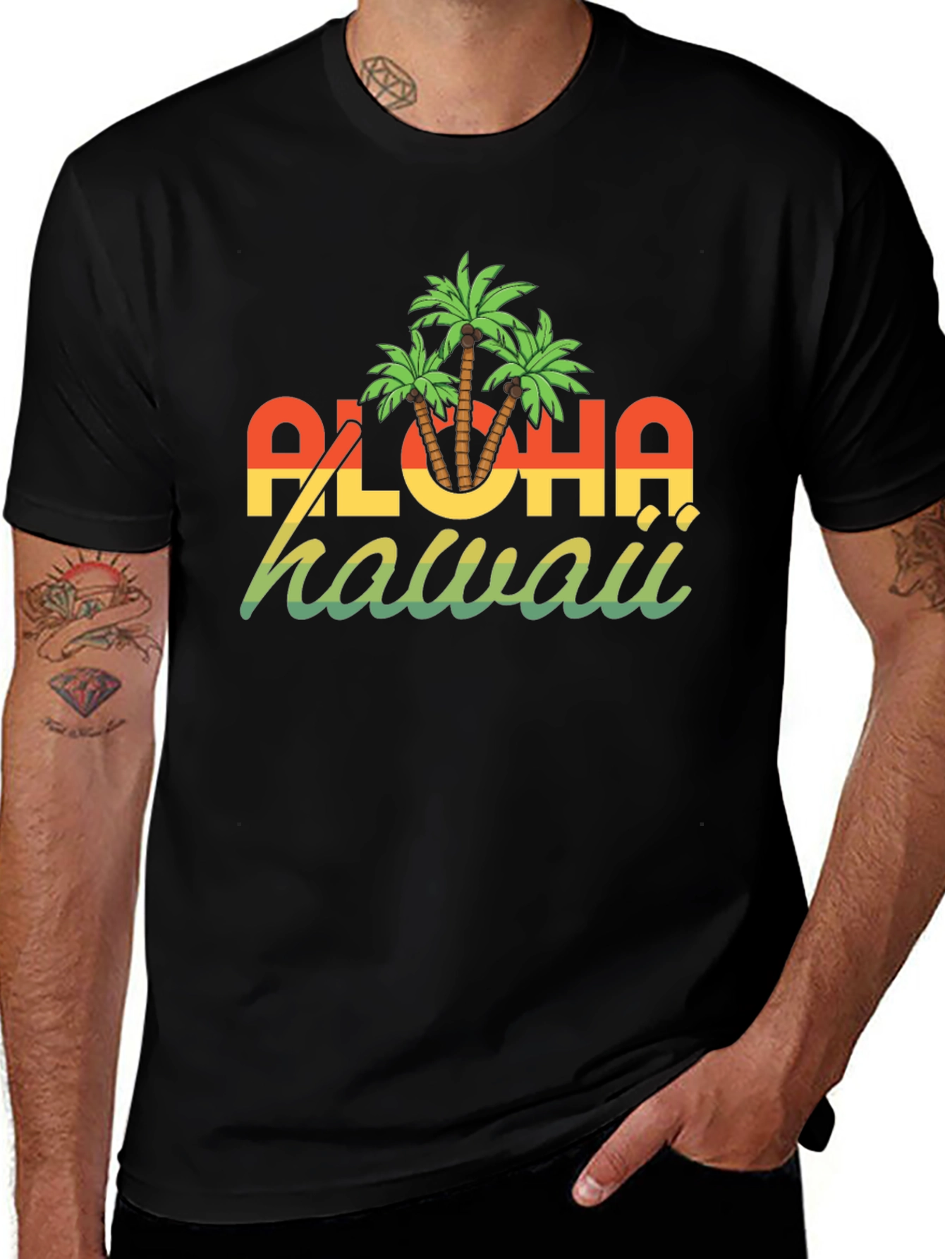 Aloha Hawaii Graphic T-Shirt - Tropical Island Style