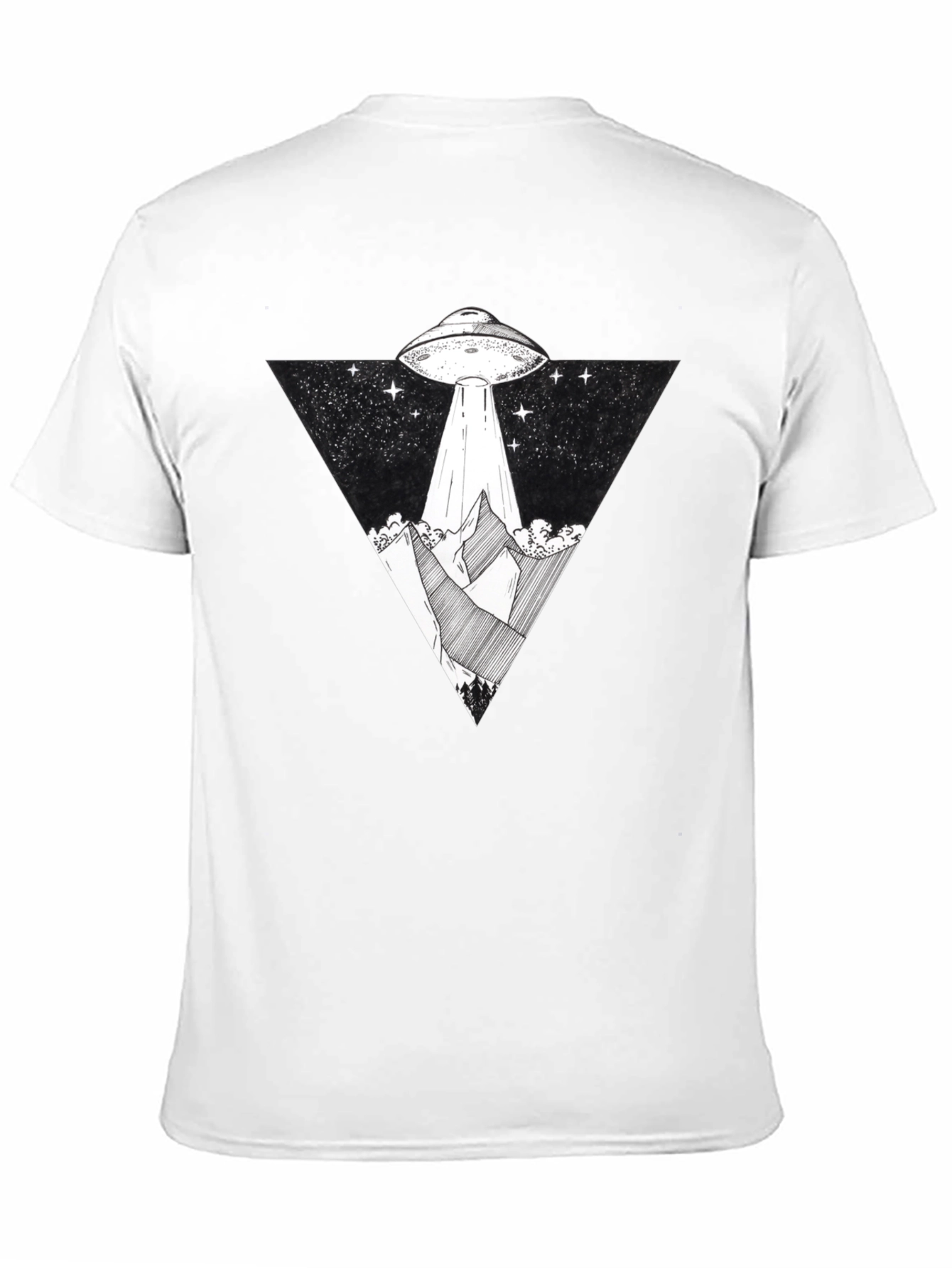 UFO Abduction Graphic Tee - Black T-Shirt