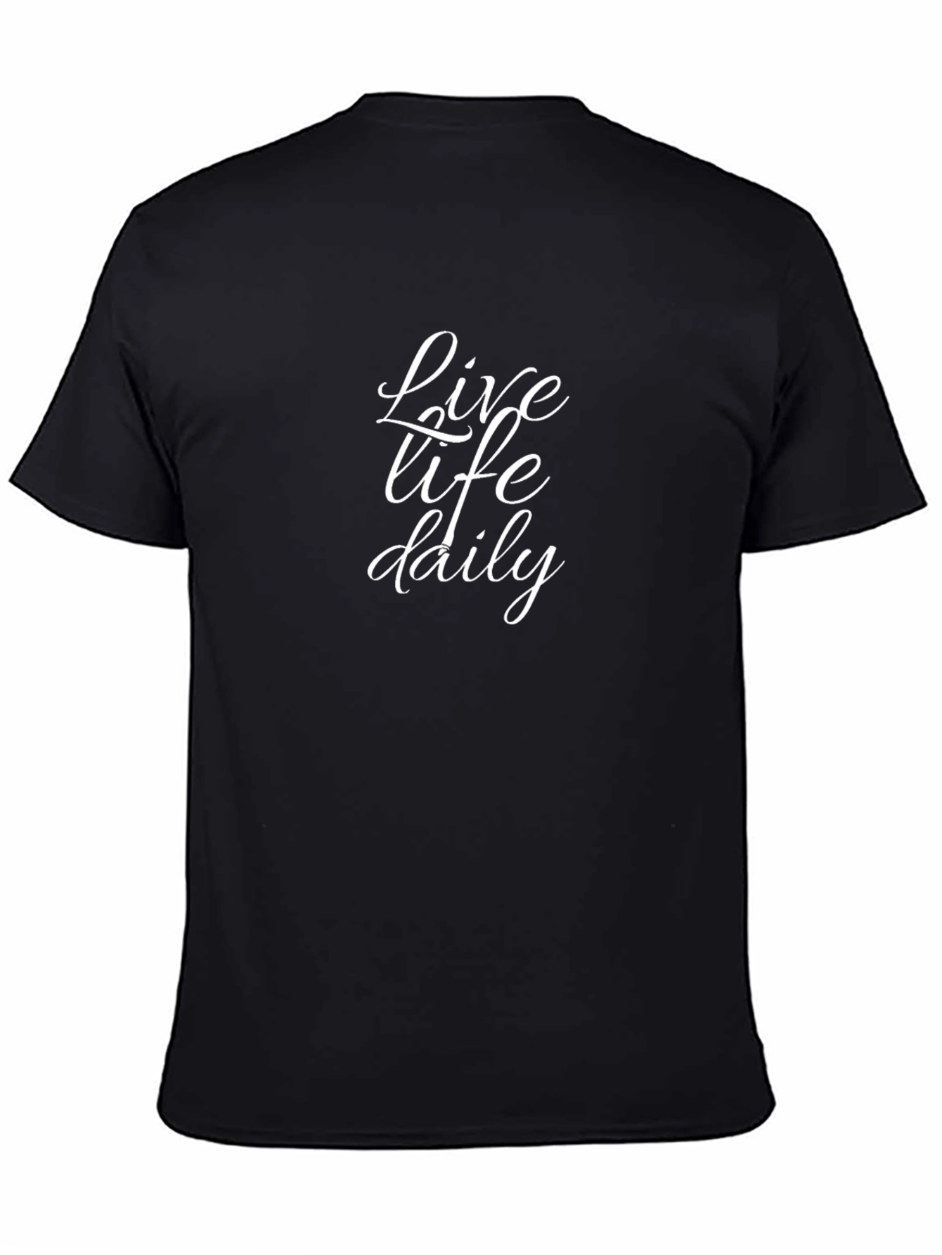 Live Life Daily Black Graphic Tee