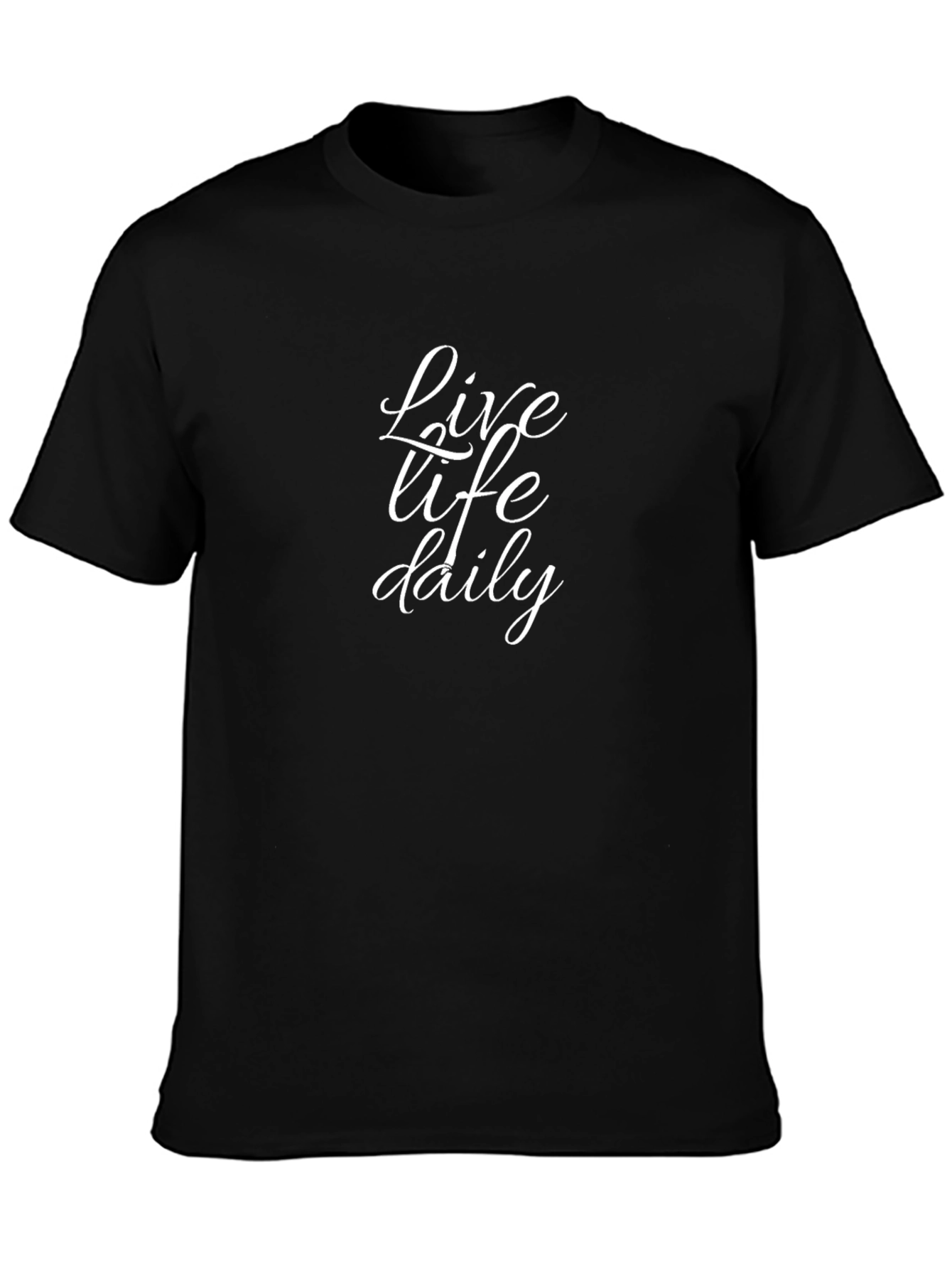 Live Life Daily Black Graphic Tee