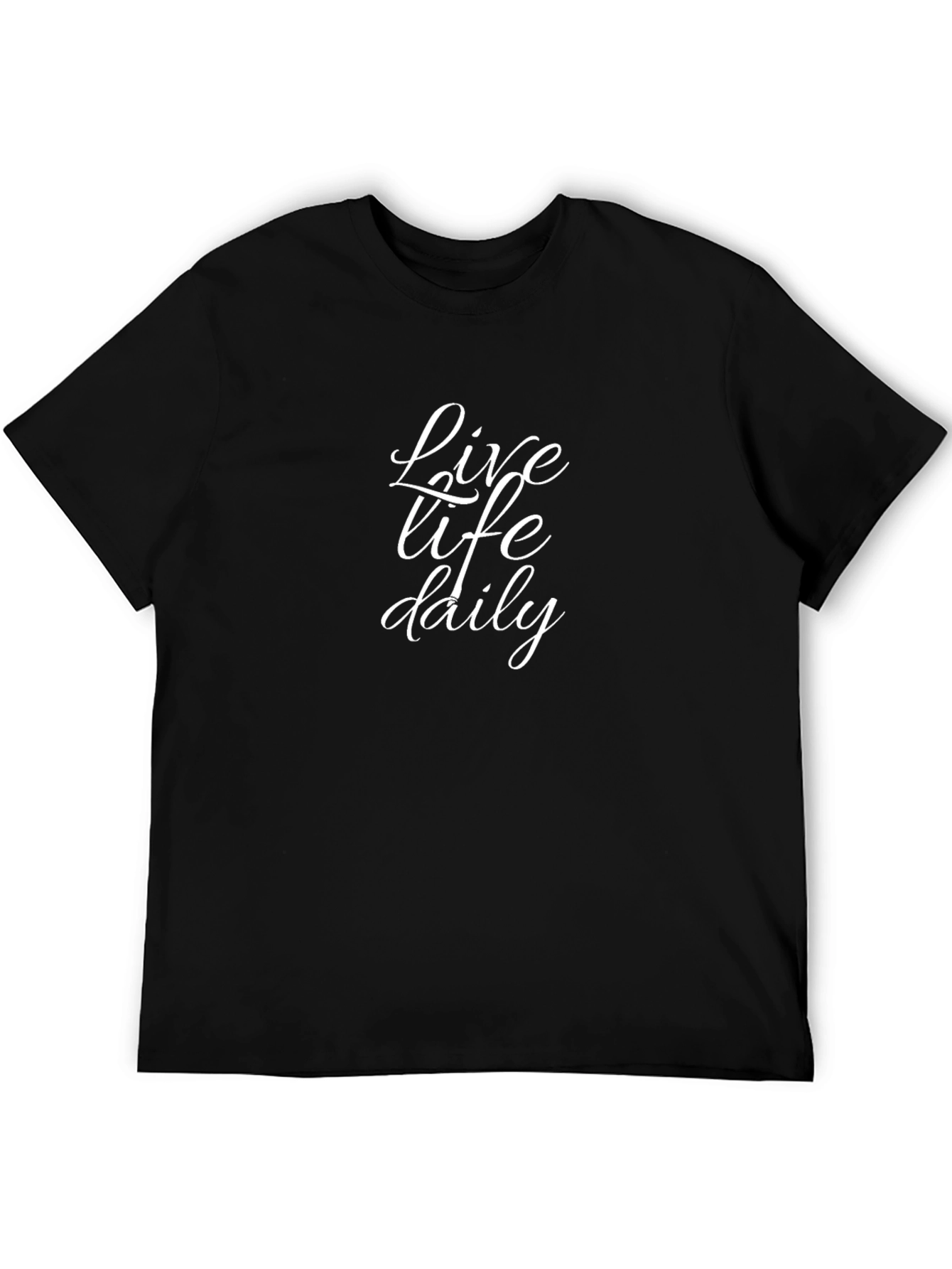 Live Life Daily Black Graphic Tee