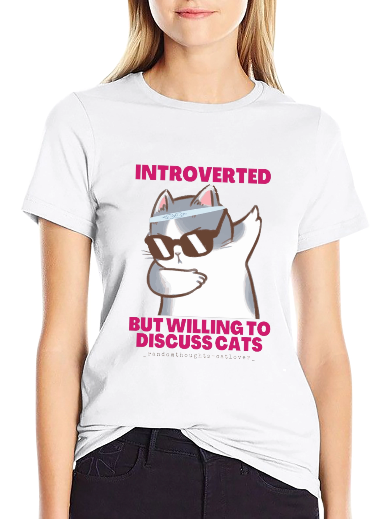 Introverted Cat Lover T-Shirt - Funny Graphic Tee