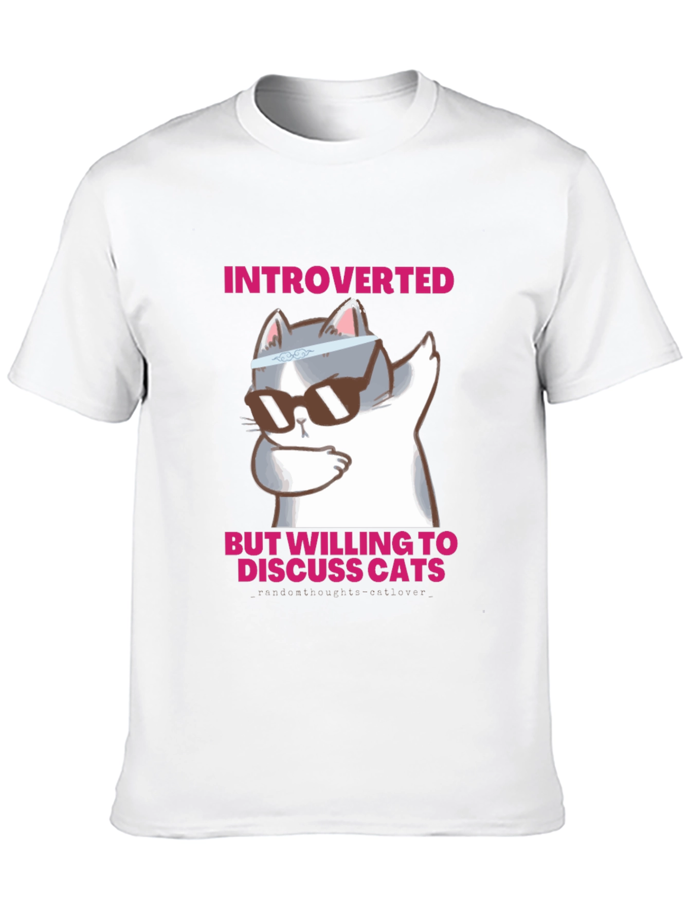 Introverted Cat Lover T-Shirt - Funny Graphic Tee