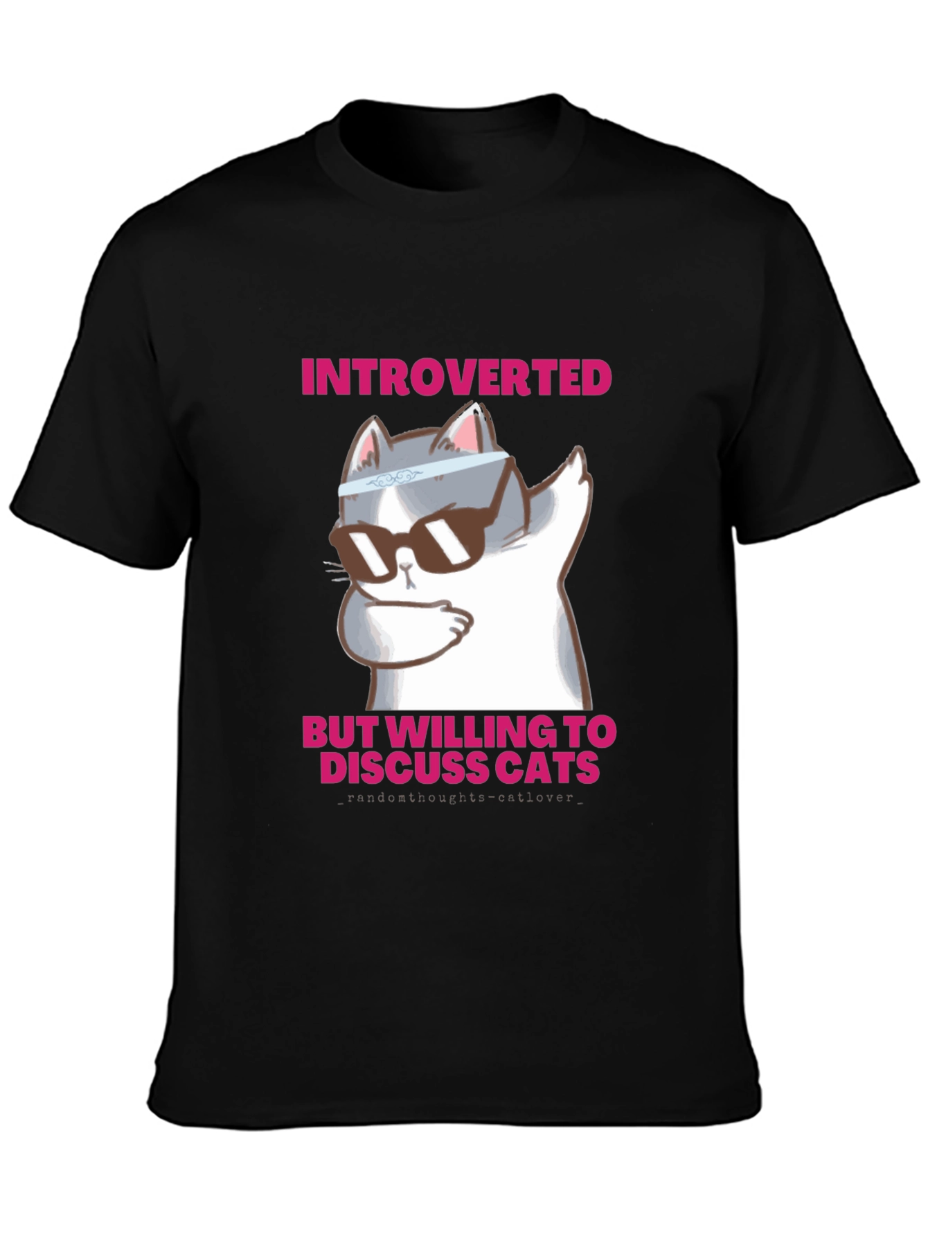 Introverted Cat Lover T-Shirt - Funny Graphic Tee