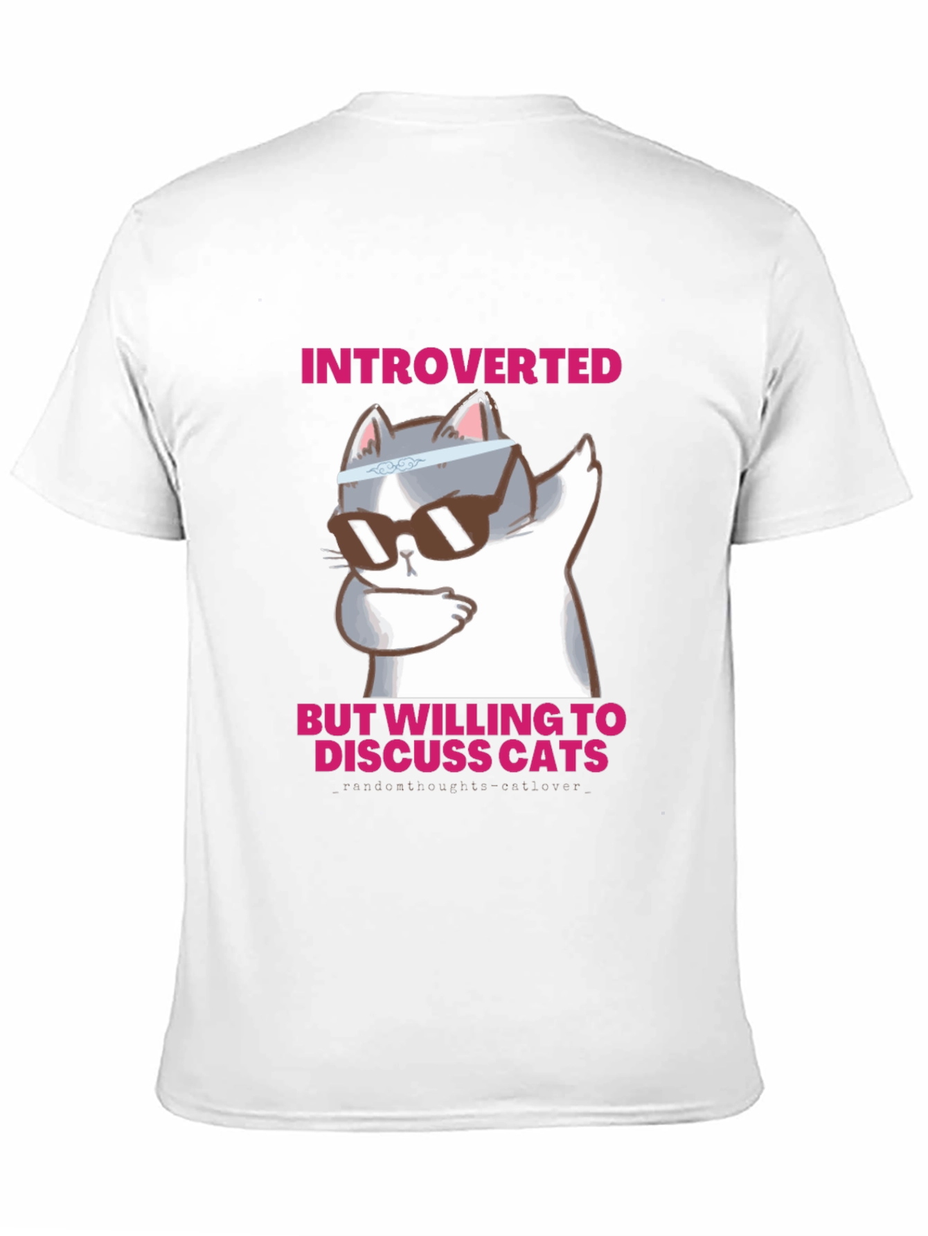 Introverted Cat Lover T-Shirt - Funny Graphic Tee