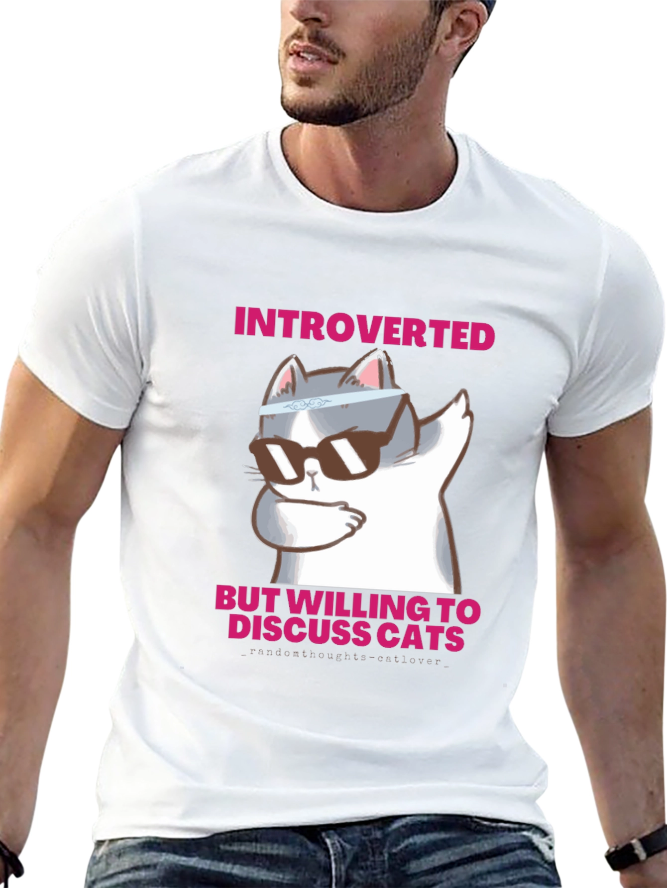 Introverted Cat Lover T-Shirt - Funny Graphic Tee