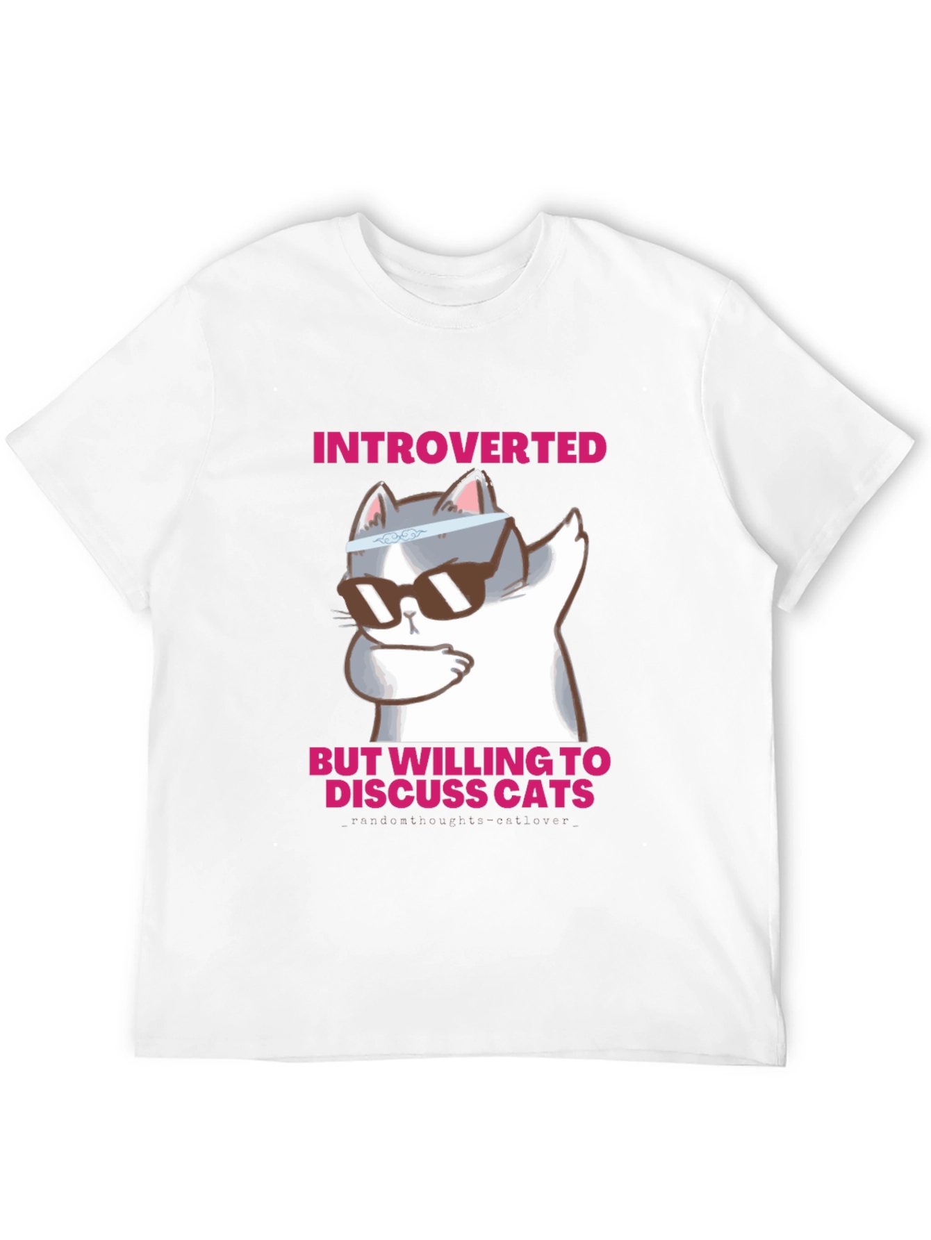 Introverted Cat Lover T-Shirt - Funny Graphic Tee