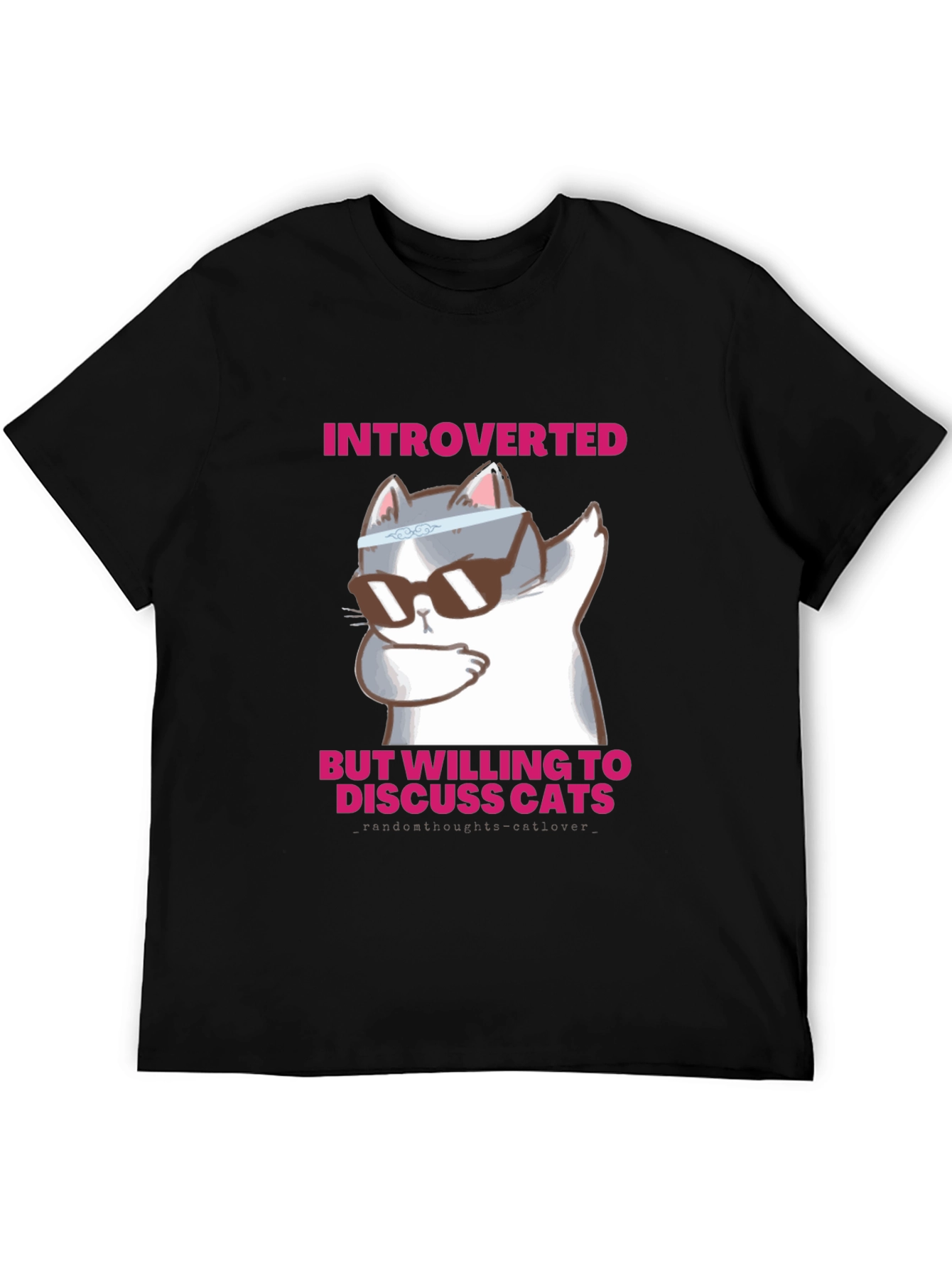 Introverted Cat Lover T-Shirt - Funny Graphic Tee