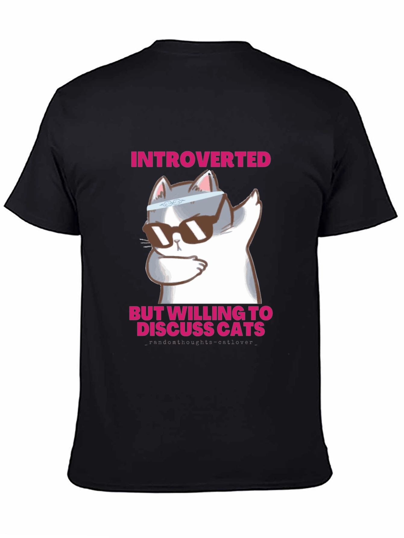 Introverted Cat Lover T-Shirt - Funny Graphic Tee