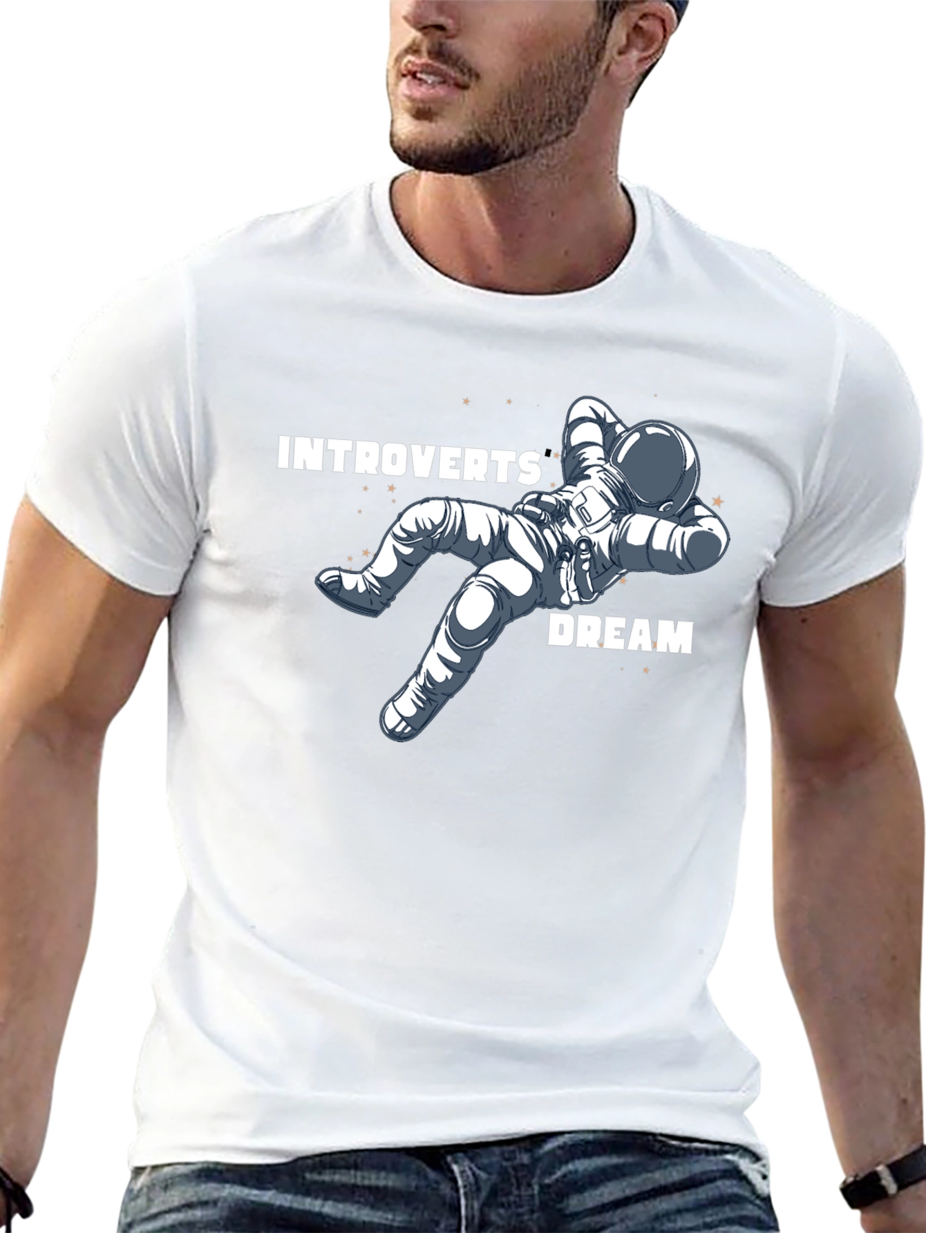 Introverts Dream Relaxing Astronaut T-Shirt