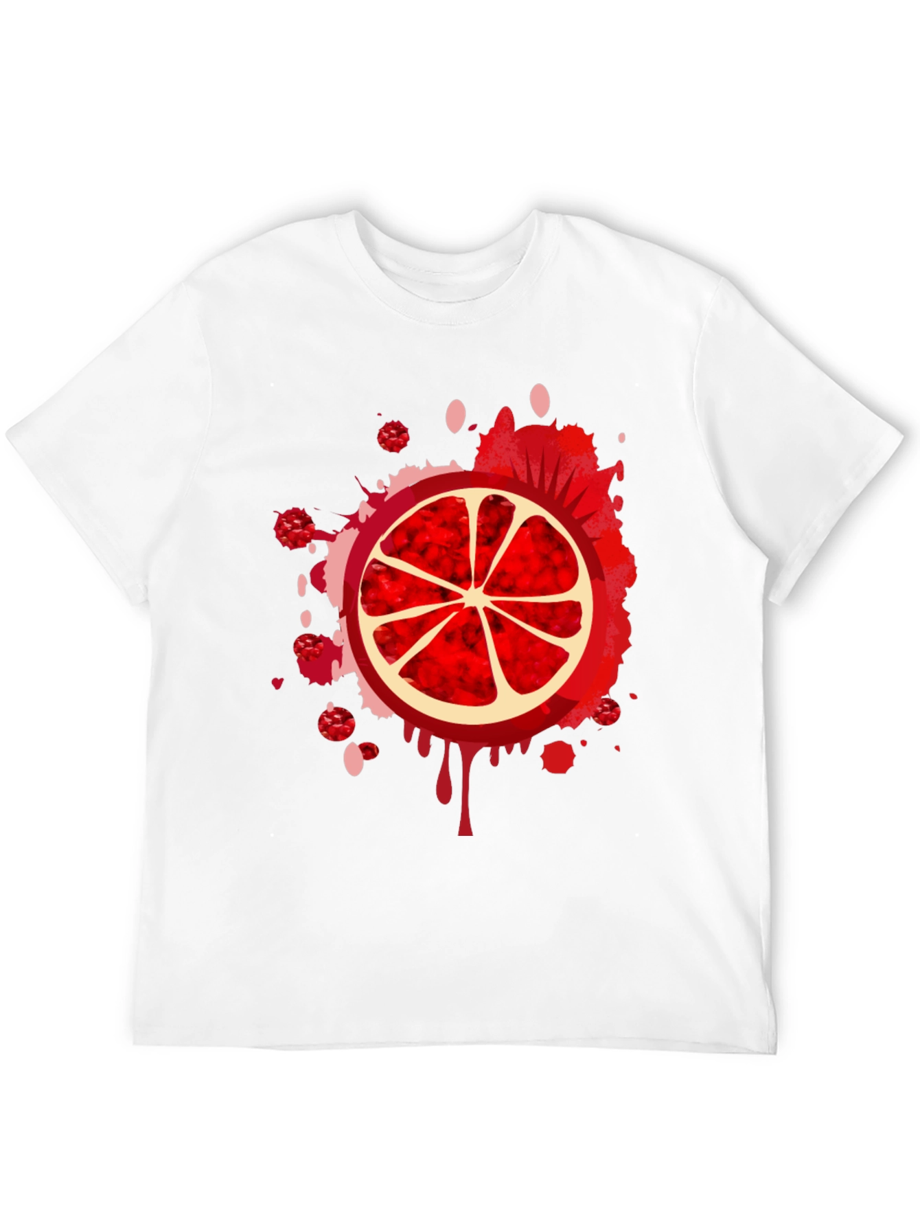 Red Citrus Burst Graphic Tee