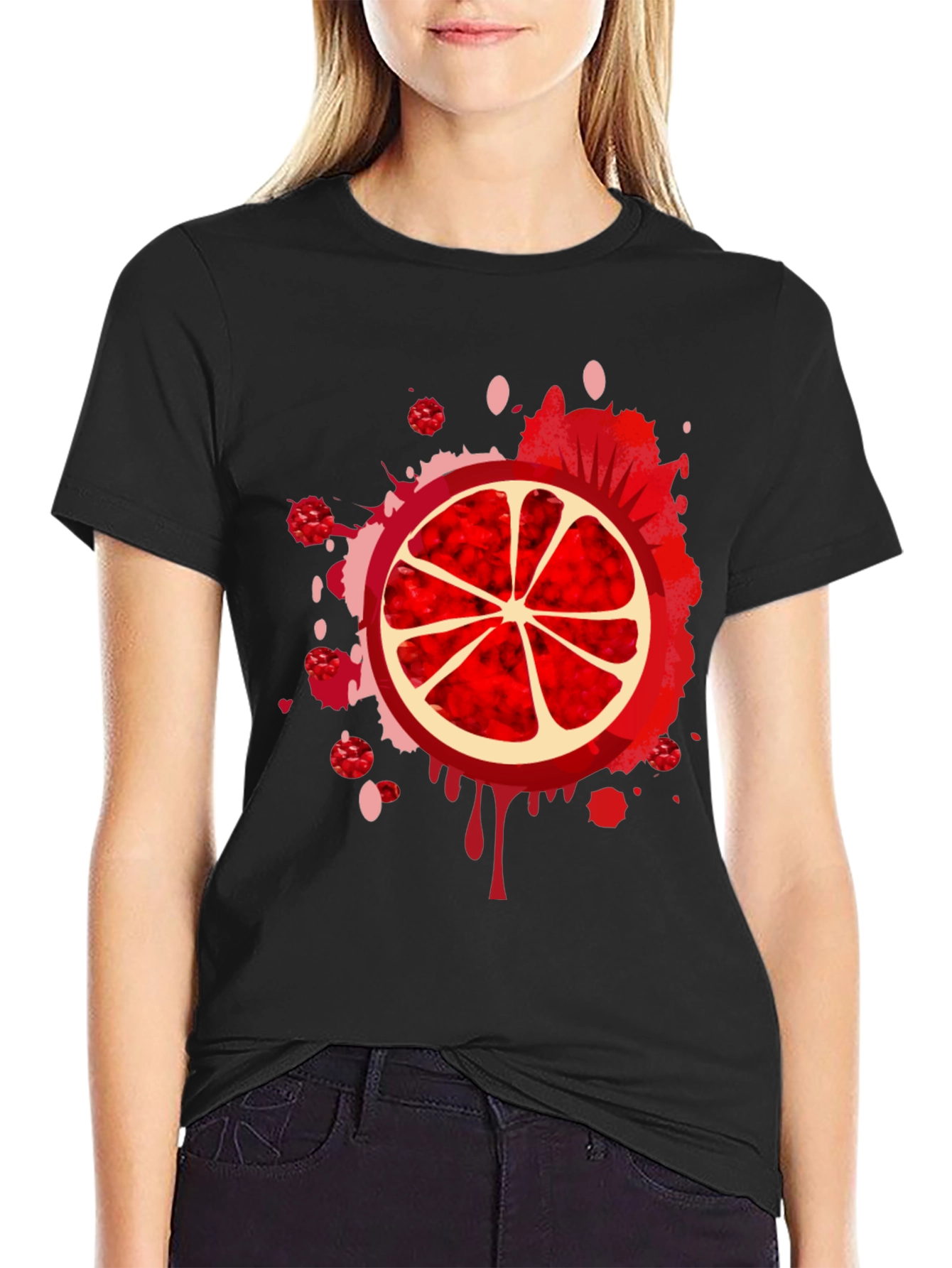 Red Citrus Burst Graphic Tee