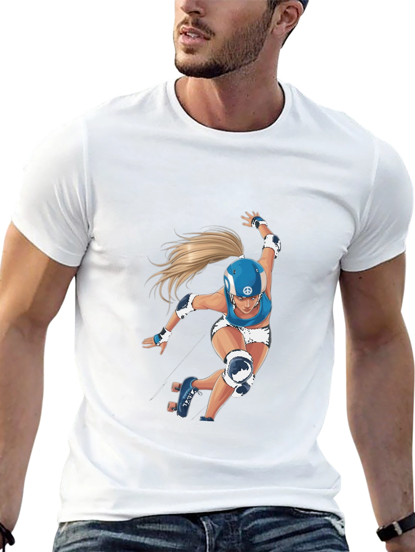 Roller Derby Girl Graphic T-Shirt - Stylish Unisex Tee