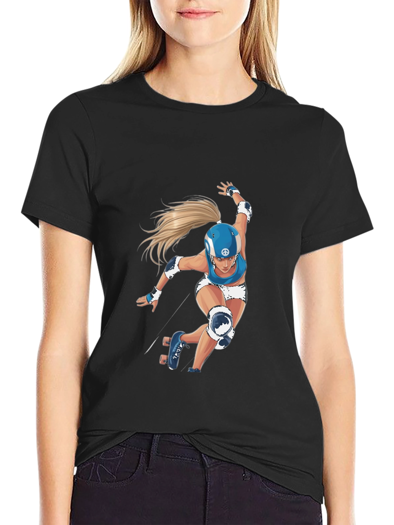 Roller Derby Girl Graphic T-Shirt - Stylish Unisex Tee