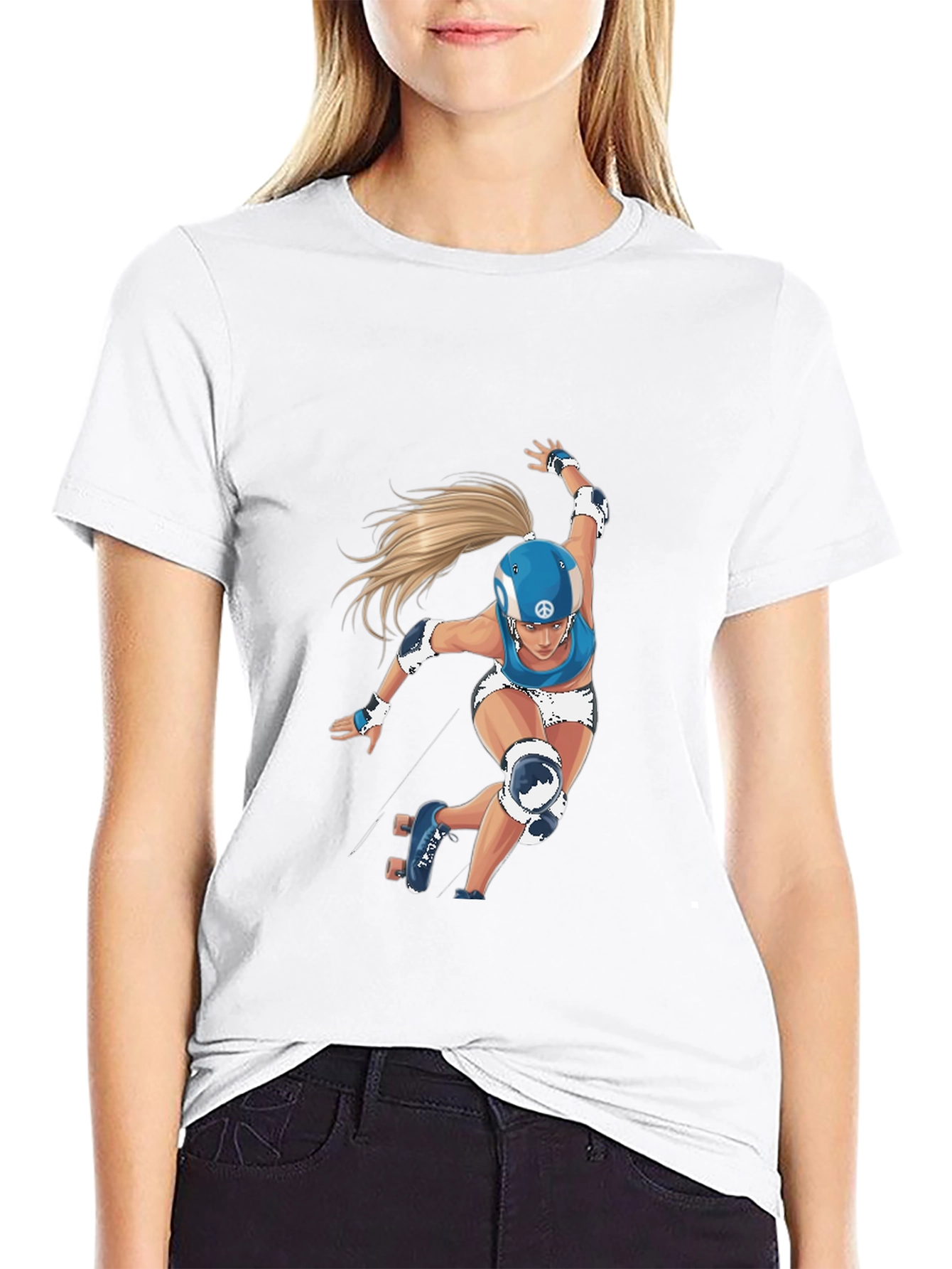 Roller Derby Girl Graphic T-Shirt - Stylish Unisex Tee