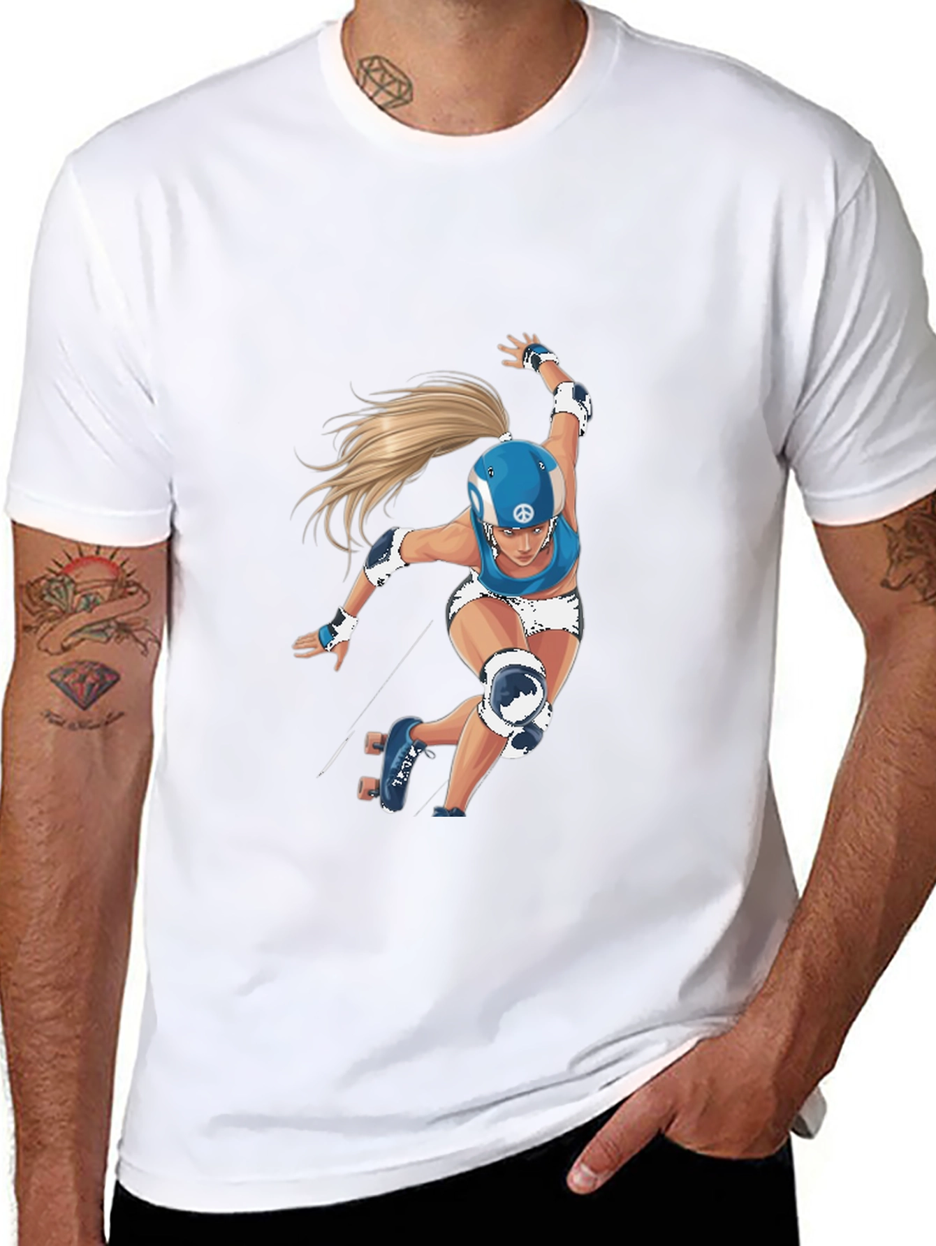 Roller Derby Girl Graphic T-Shirt - Stylish Unisex Tee