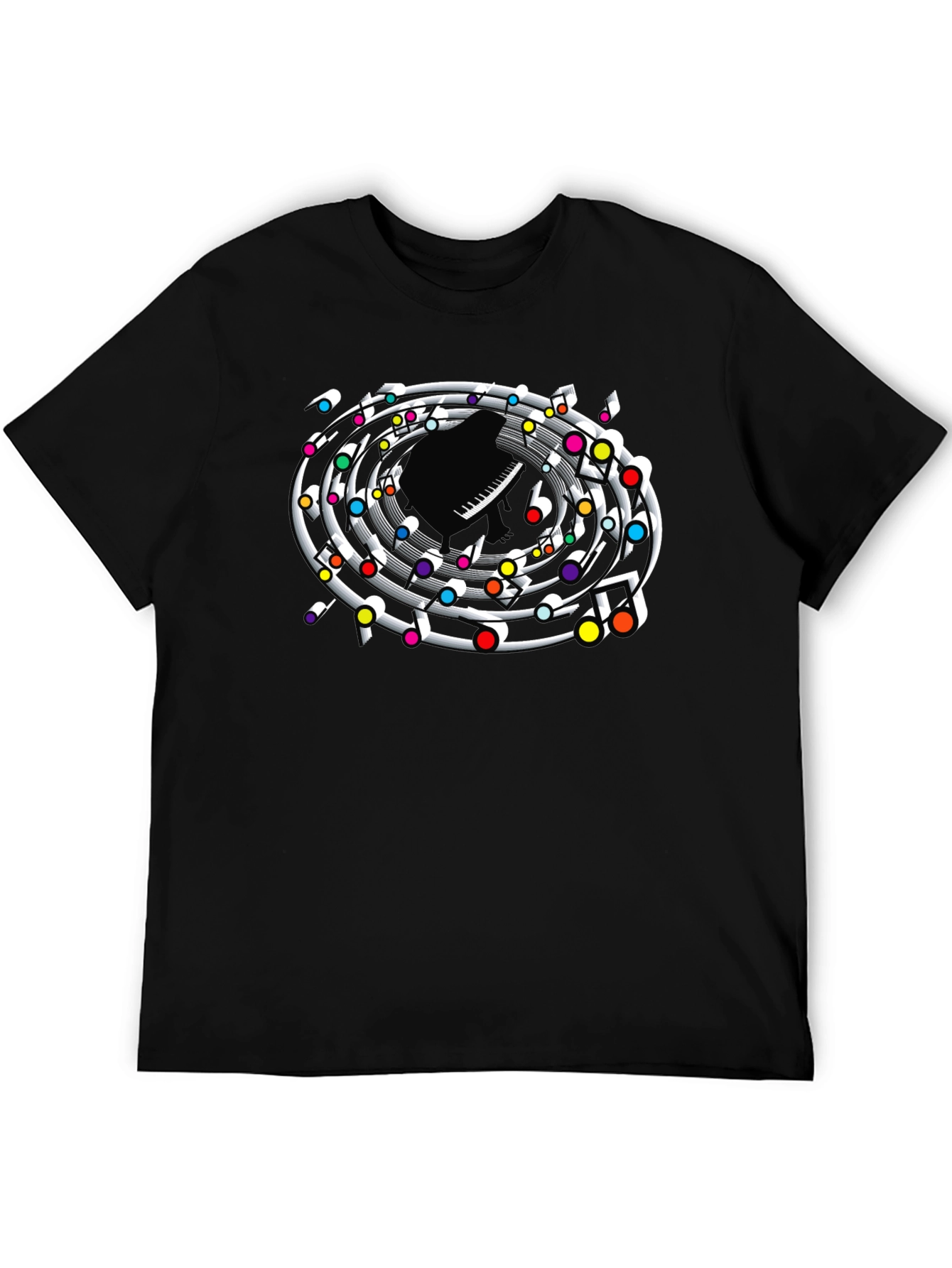 Musical Piano Notes Graphic Tee