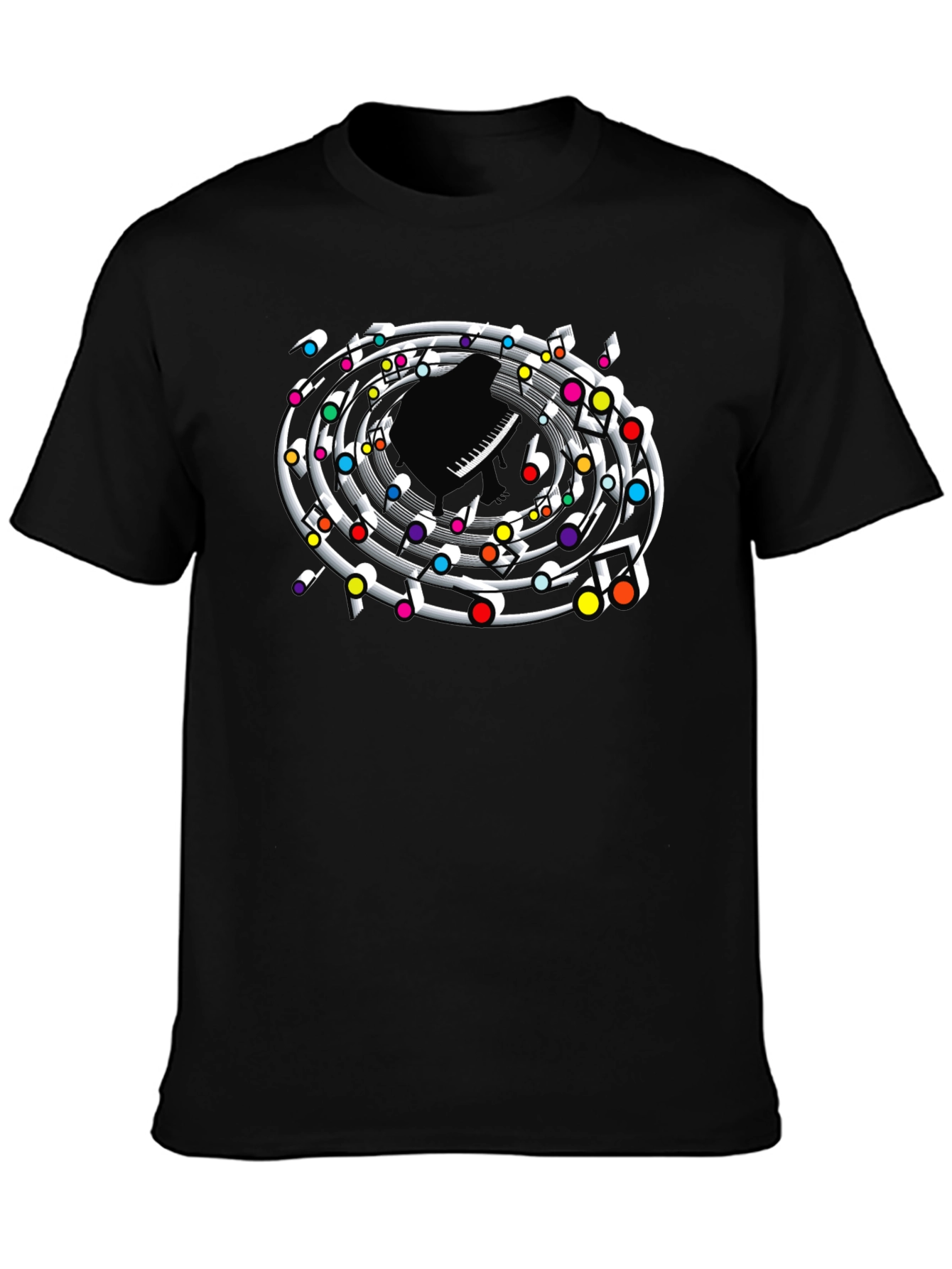 Musical Piano Notes Graphic Tee