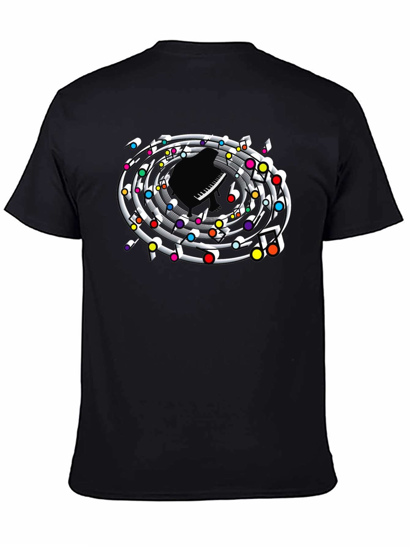 Musical Piano Notes Graphic Tee