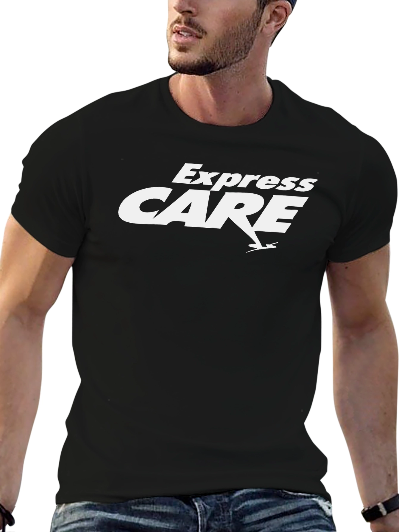 Express Care Black Graphic T-Shirt