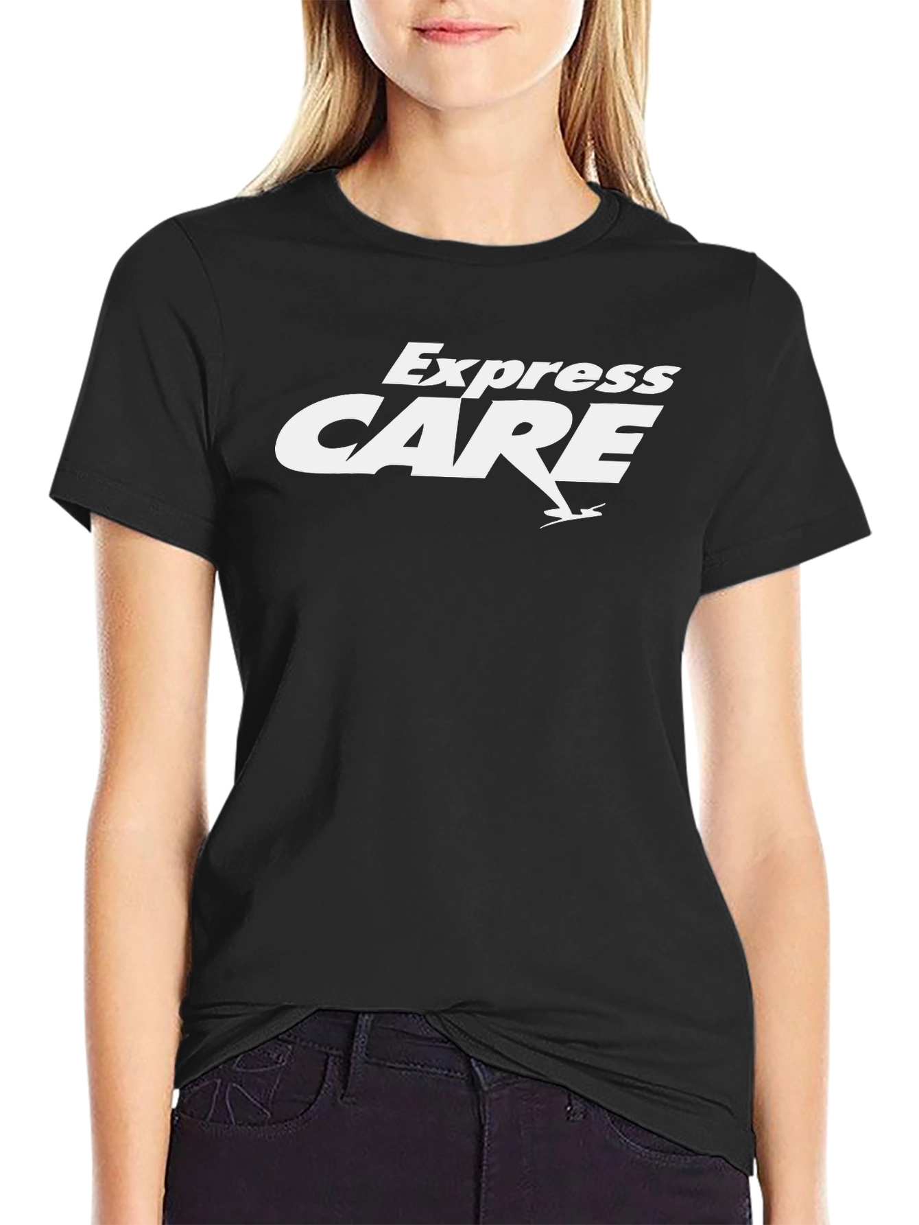 Express Care Black Graphic T-Shirt