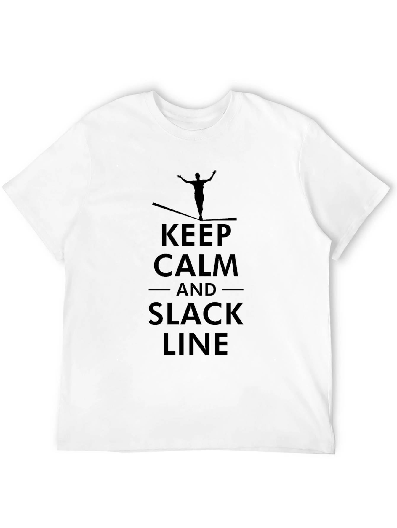 Keep Calm and Slack Line T-Shirt - Black