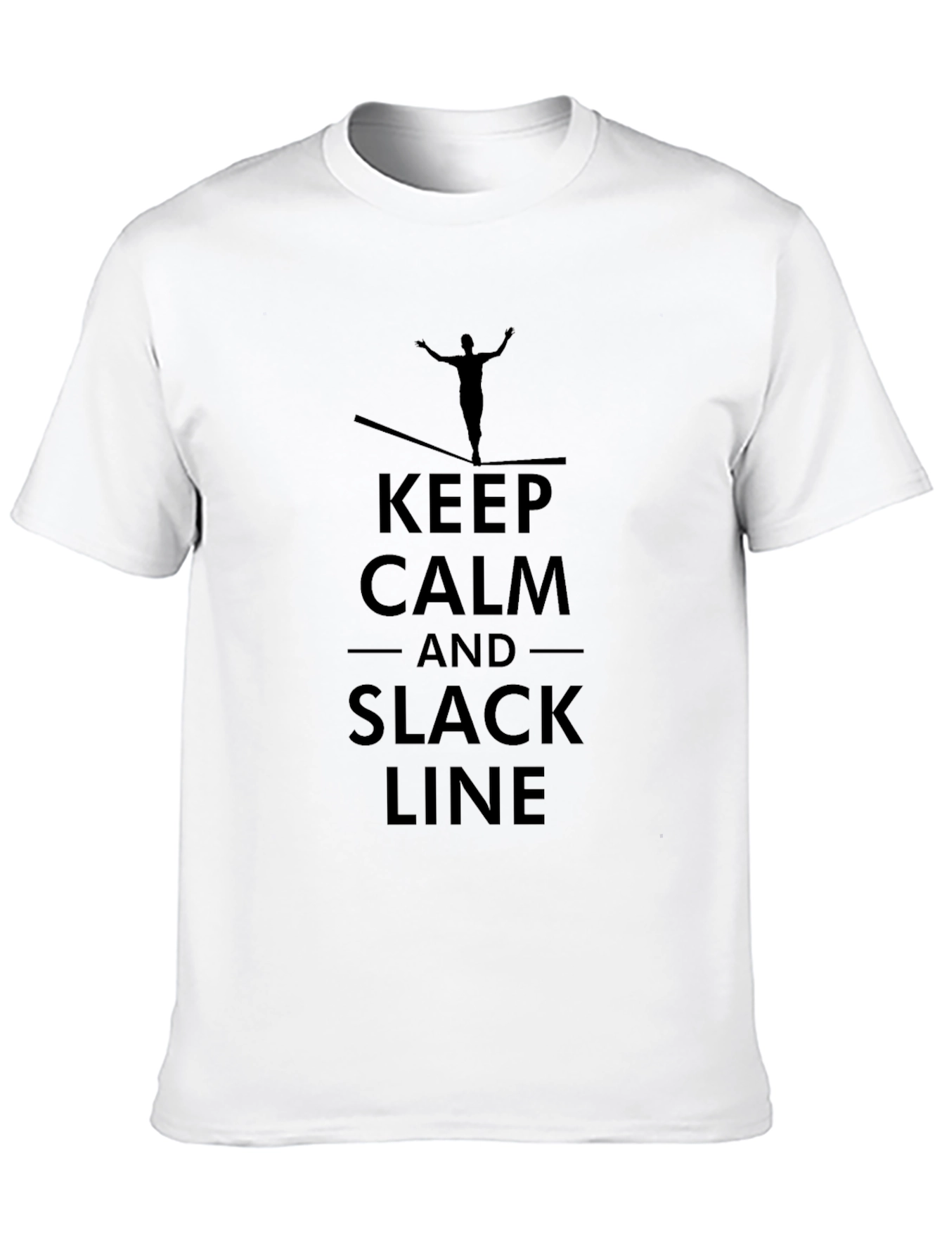 Keep Calm and Slack Line T-Shirt - Black