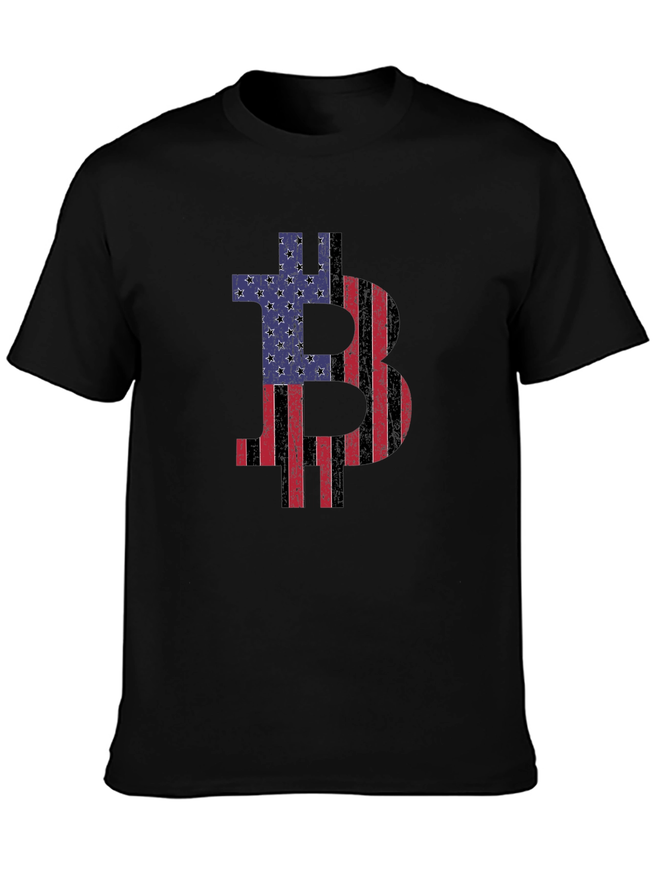 Bitcoin US Flag Graphic T-Shirt