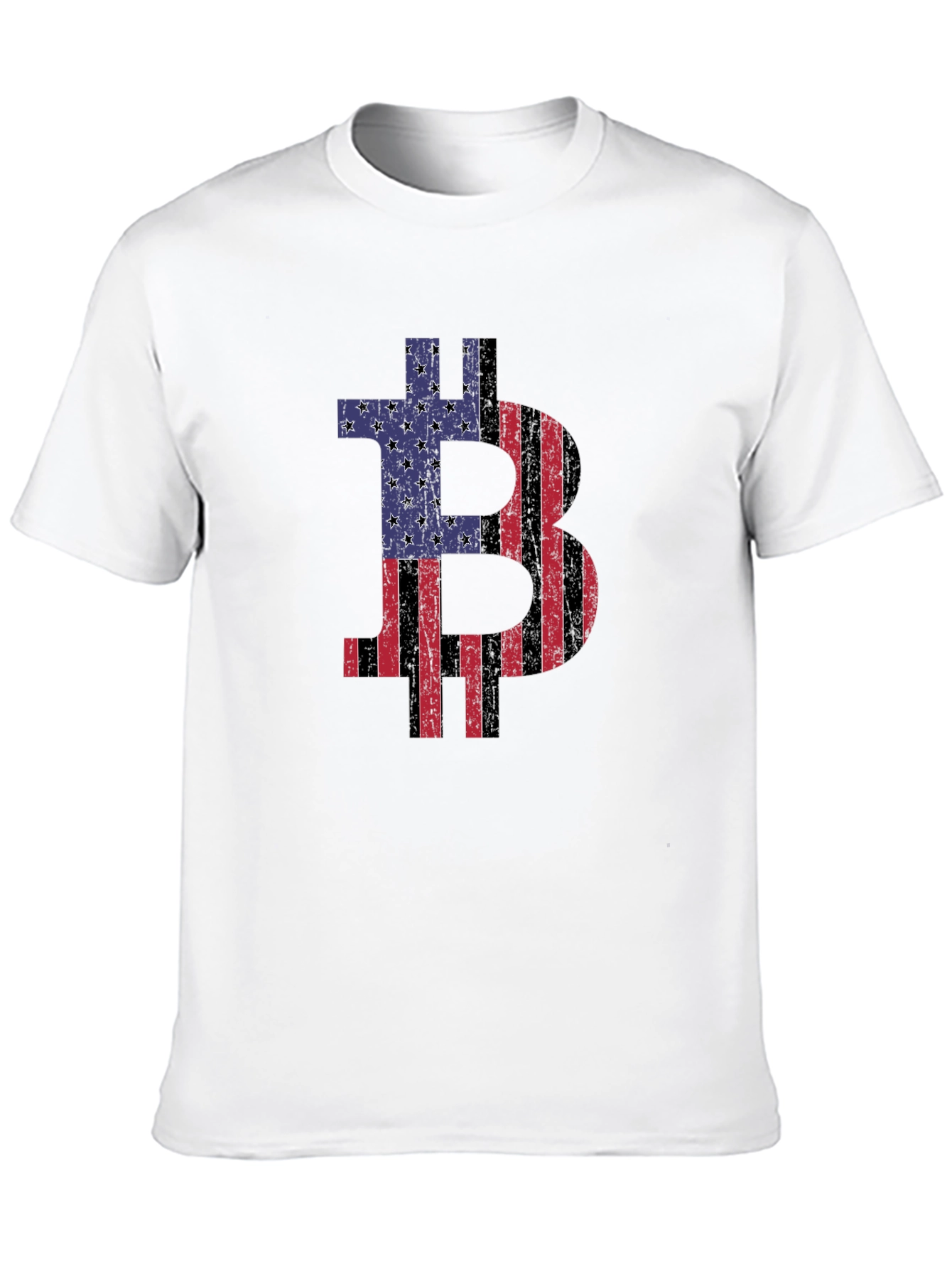 Bitcoin US Flag Graphic T-Shirt