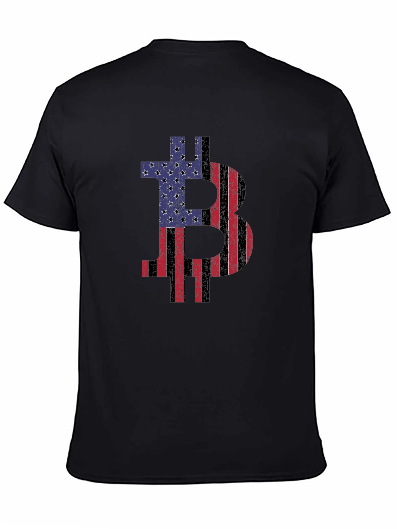 Bitcoin US Flag Graphic T-Shirt