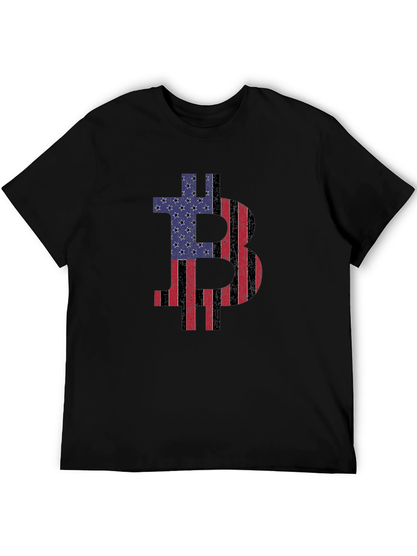 Bitcoin US Flag Graphic T-Shirt