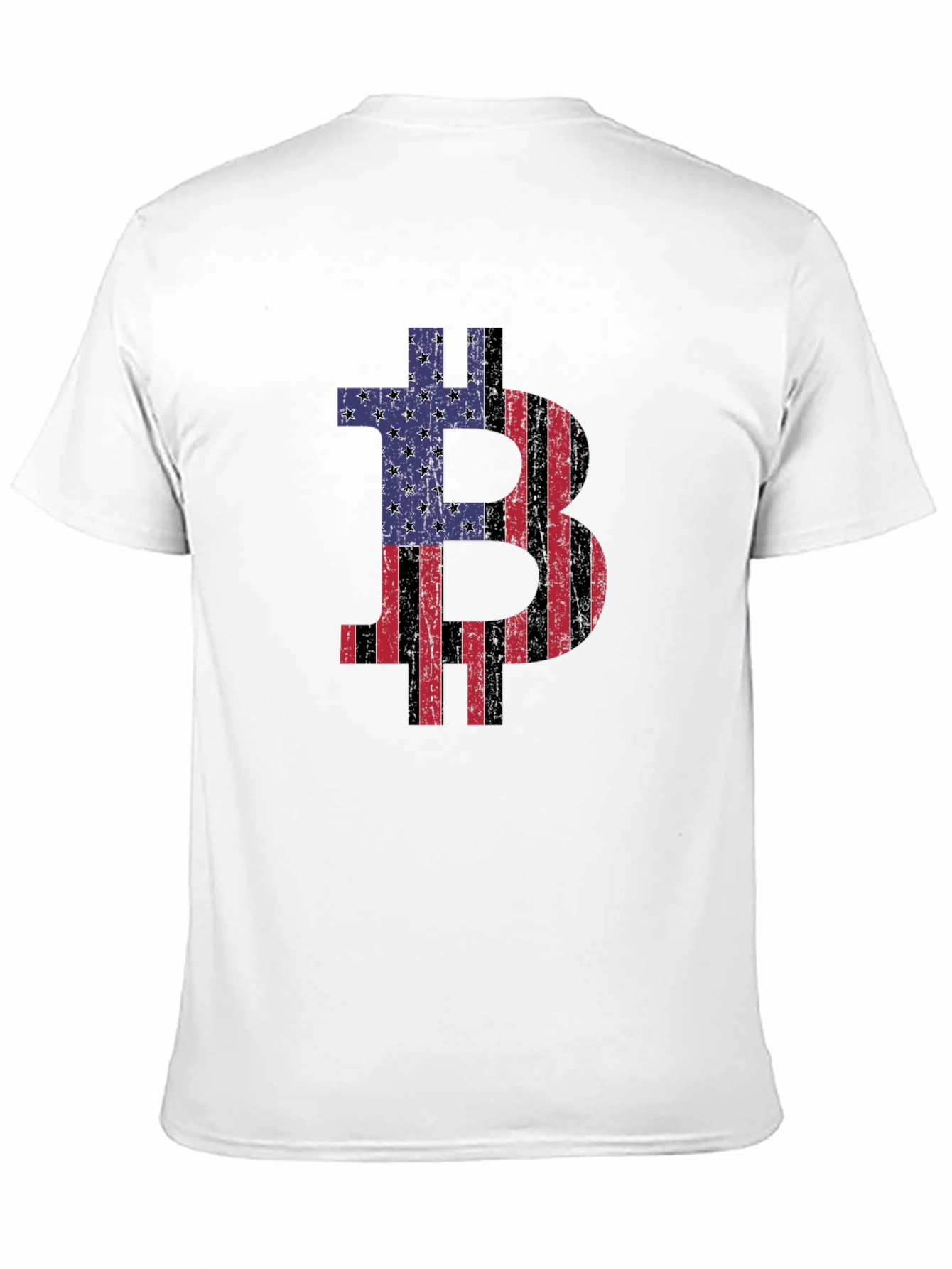 Bitcoin US Flag Graphic T-Shirt