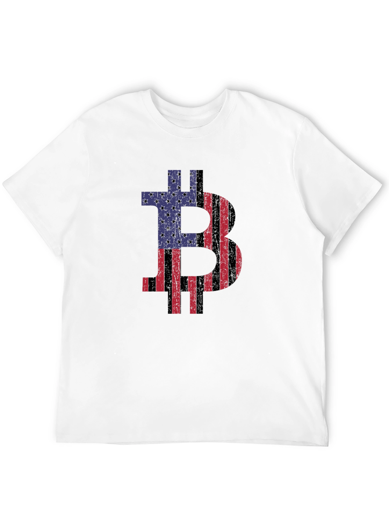 Bitcoin US Flag Graphic T-Shirt