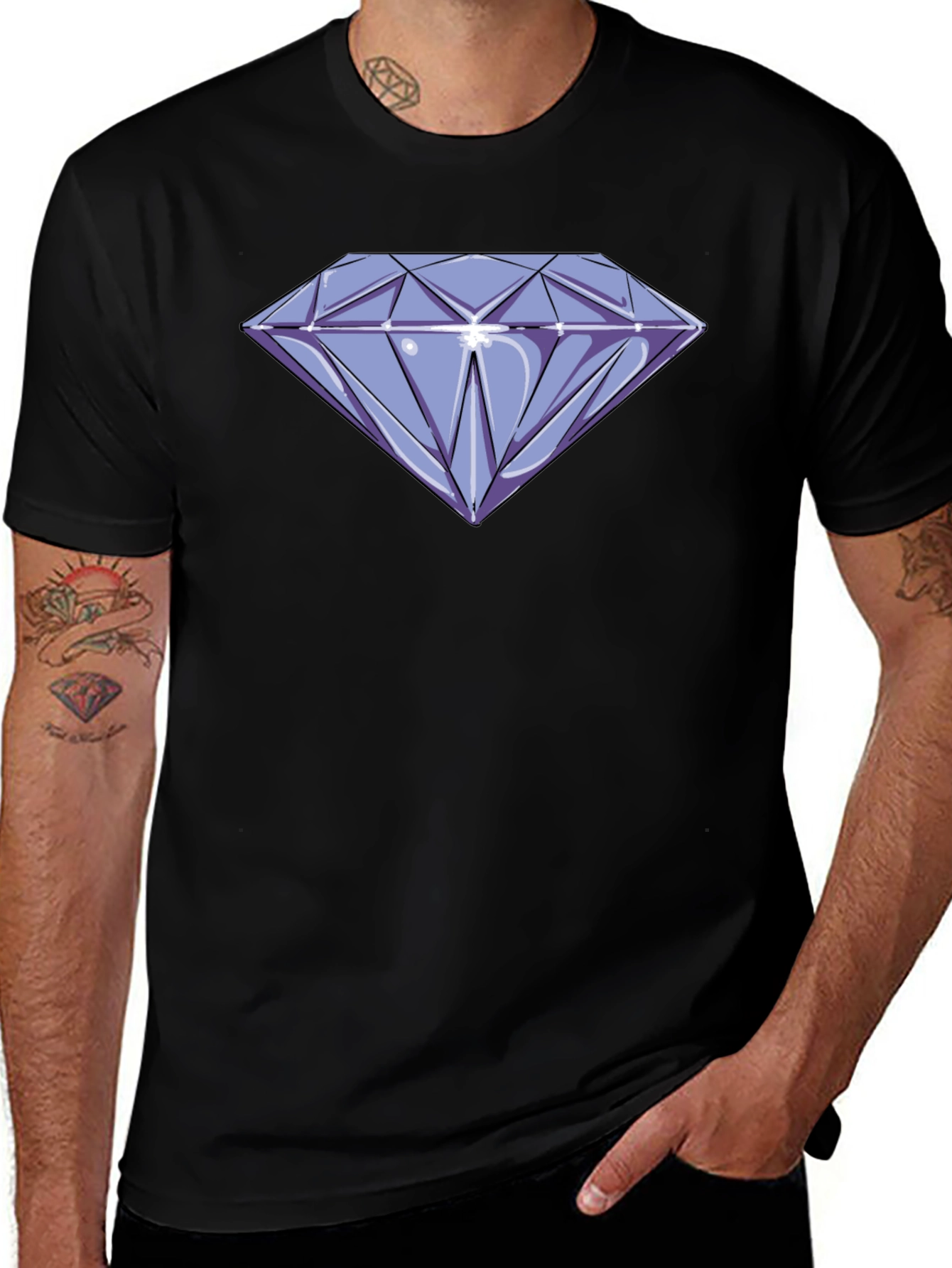 Diamond Graphic T-Shirt - Casual Style