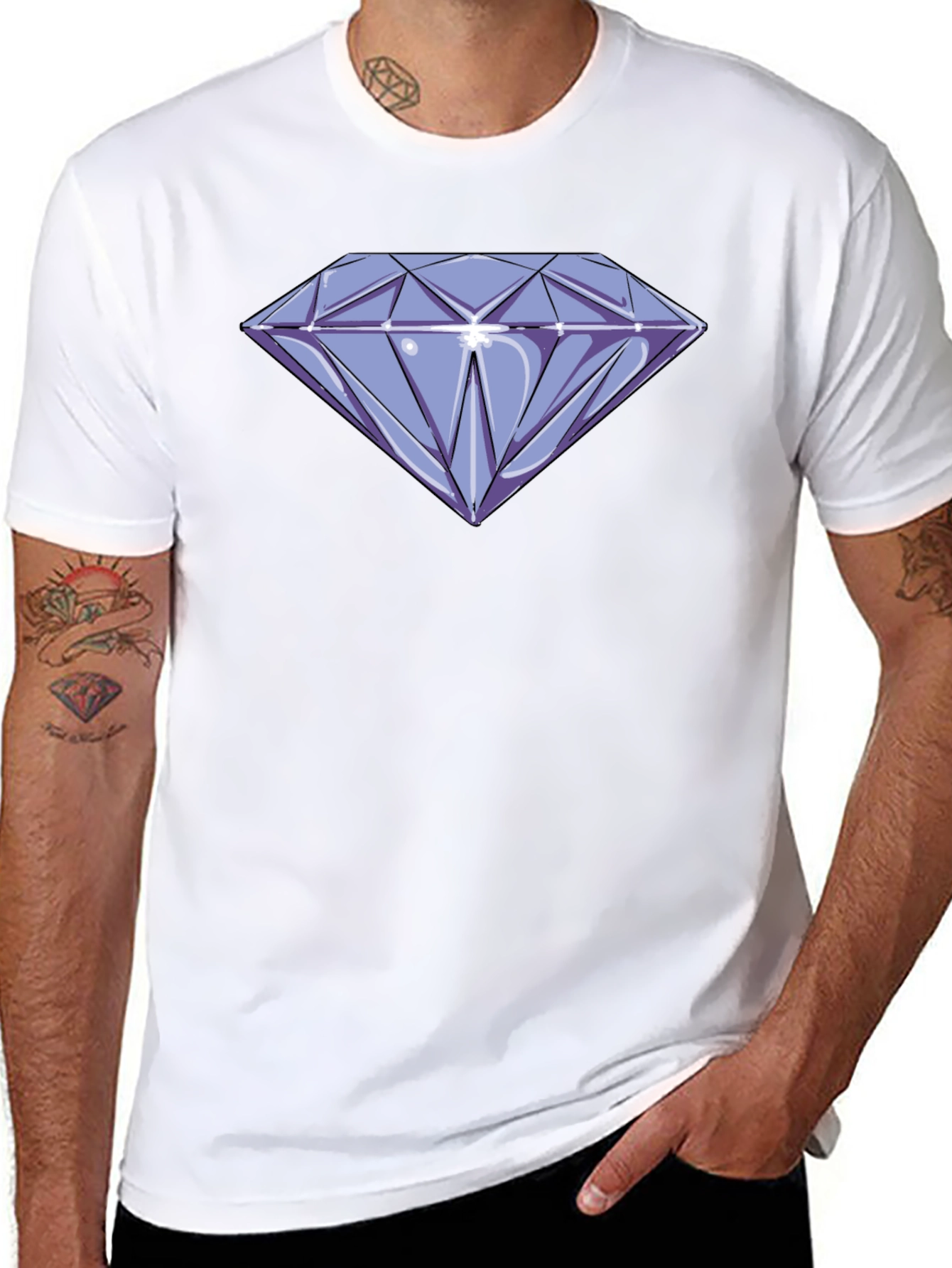 Diamond Graphic T-Shirt - Casual Style