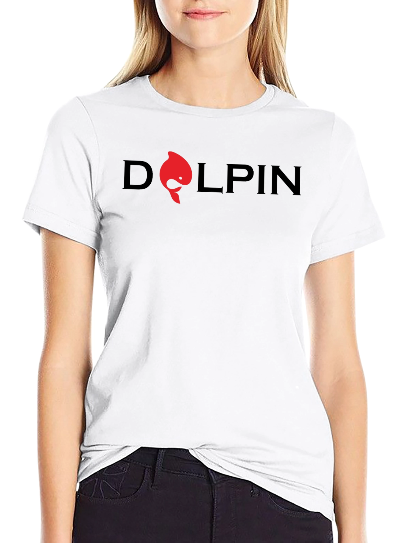 Dolphin Graphic Tee - Black