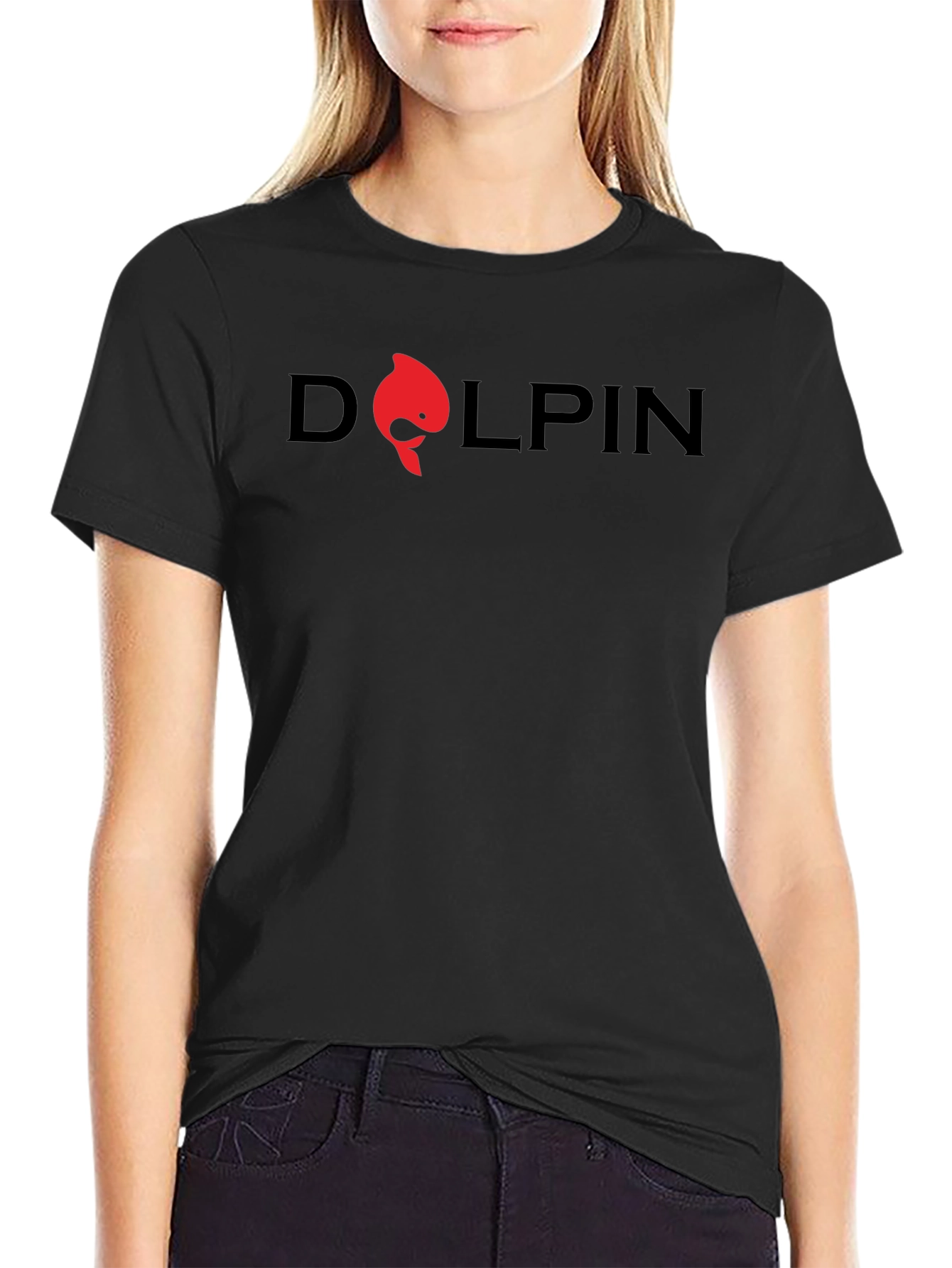 Dolphin Graphic Tee - Black