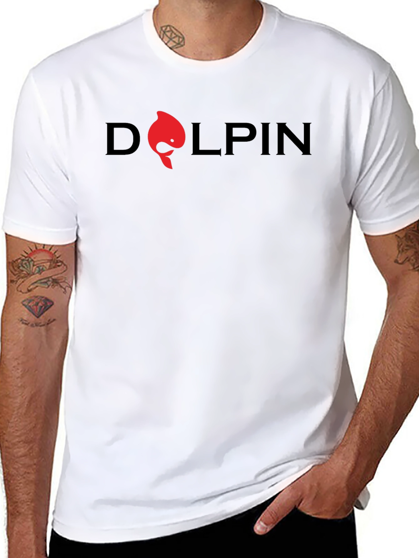 Dolphin Graphic Tee - Black