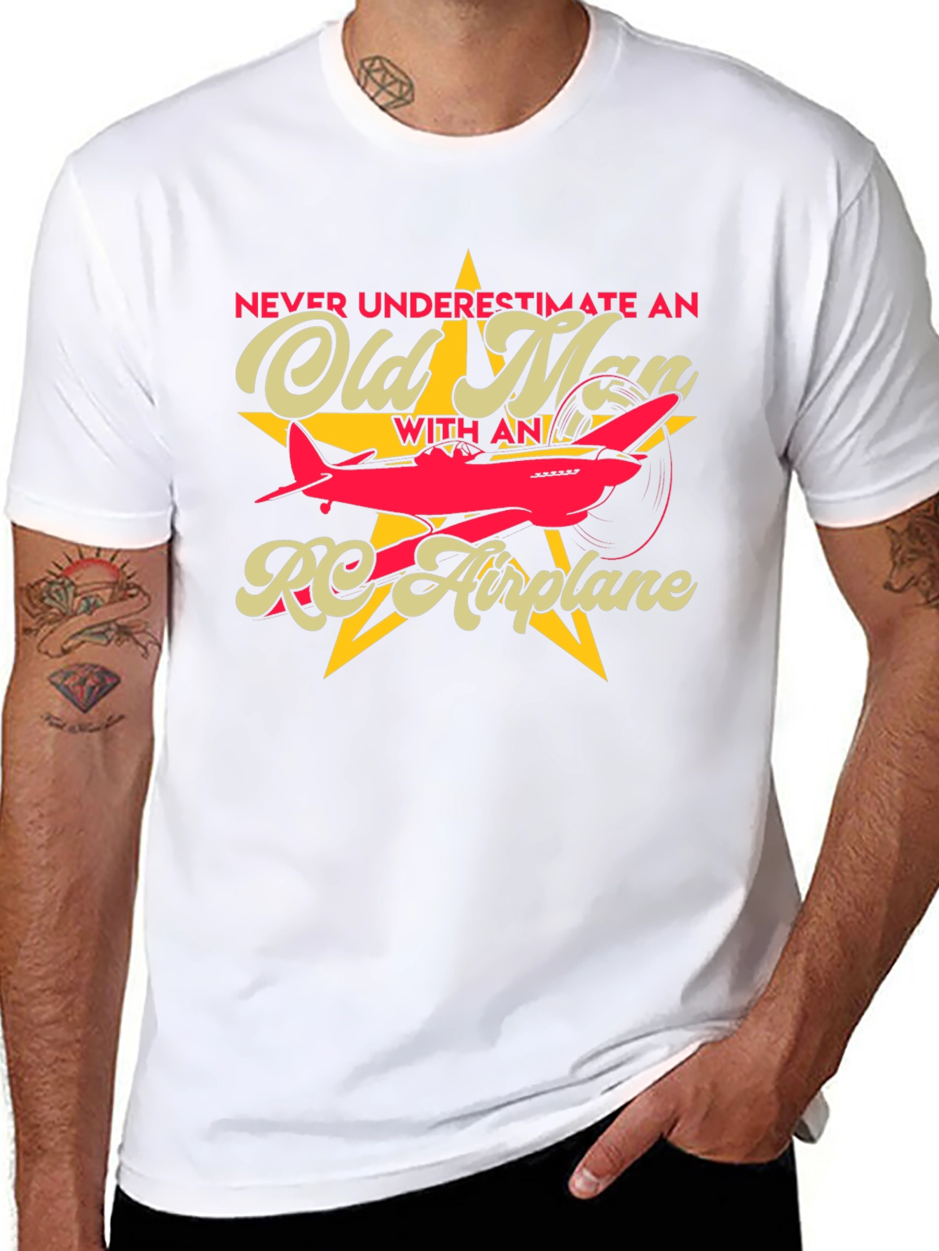 Old Man RC Airplane T-Shirt