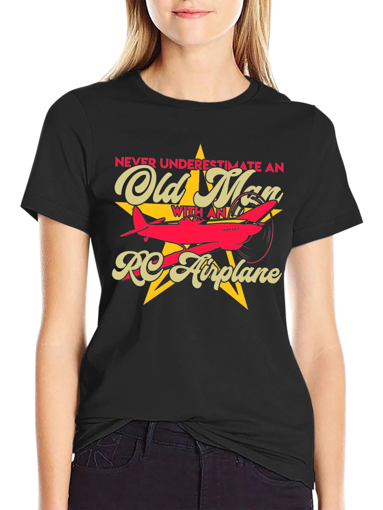 Old Man RC Airplane T-Shirt