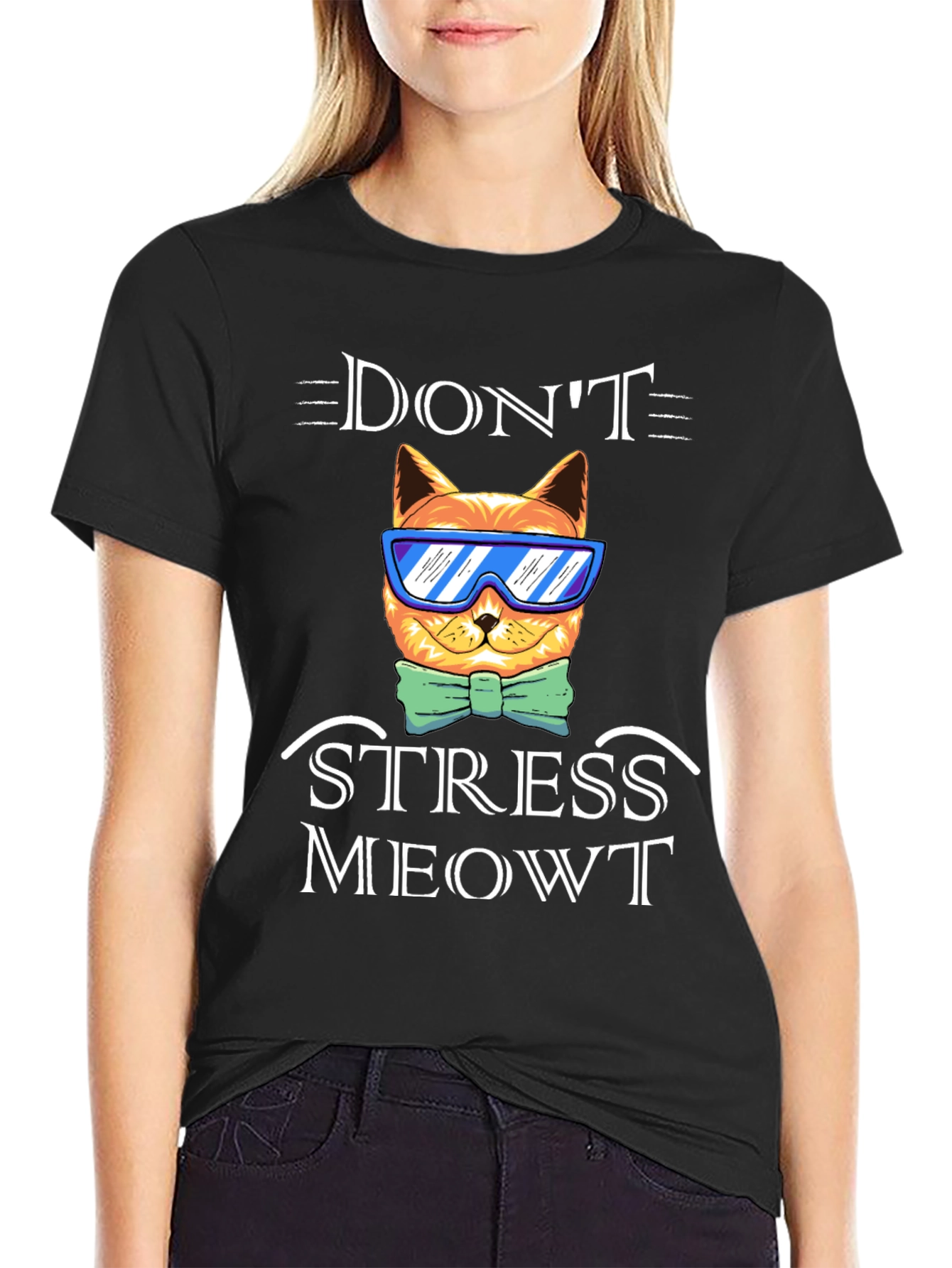 Dont Stress Meowt T-Shirt Funny Cat Tee