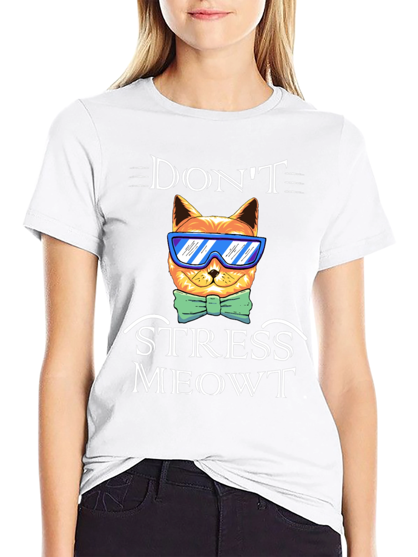 Dont Stress Meowt T-Shirt Funny Cat Tee