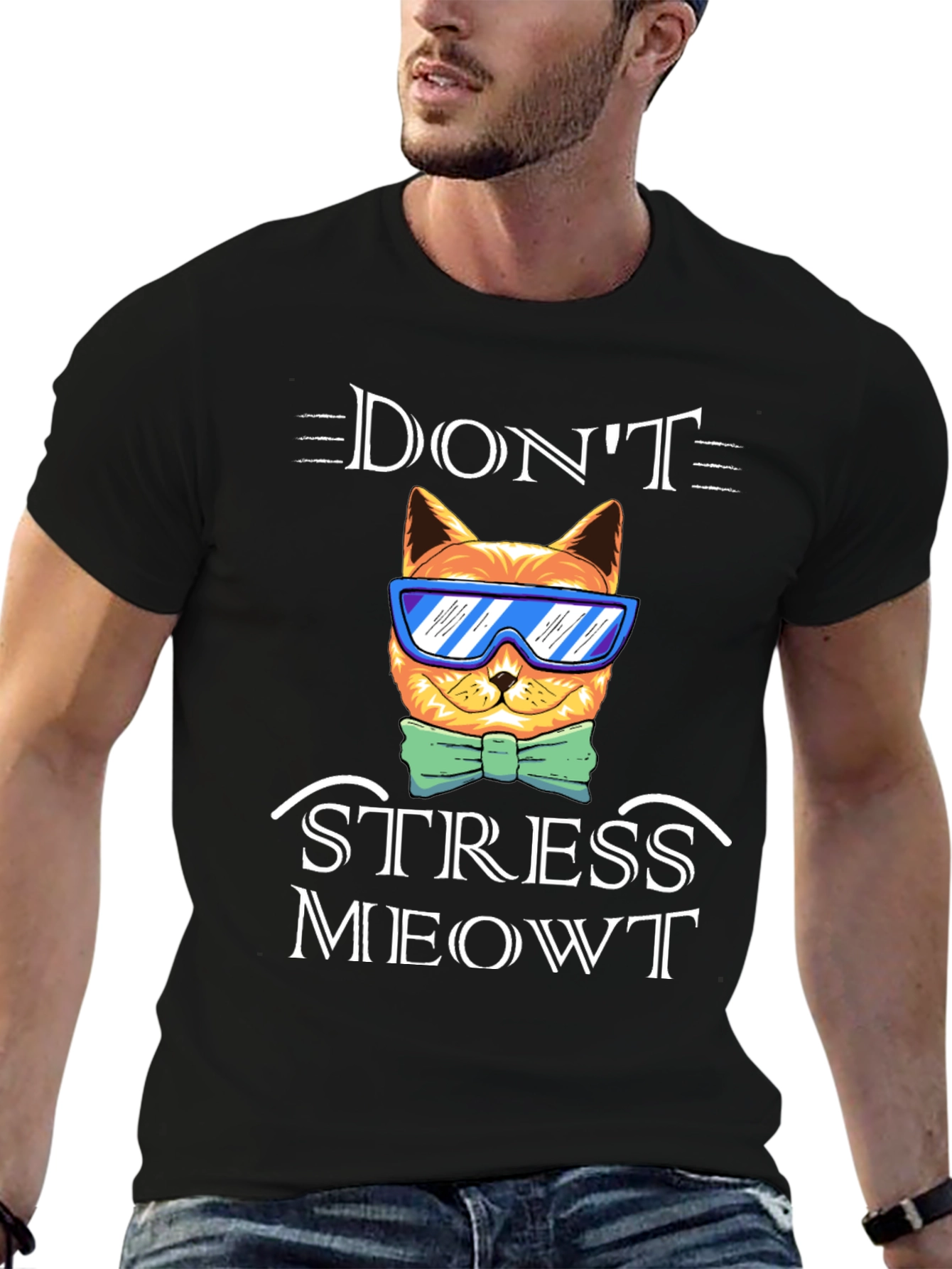 Dont Stress Meowt T-Shirt Funny Cat Tee
