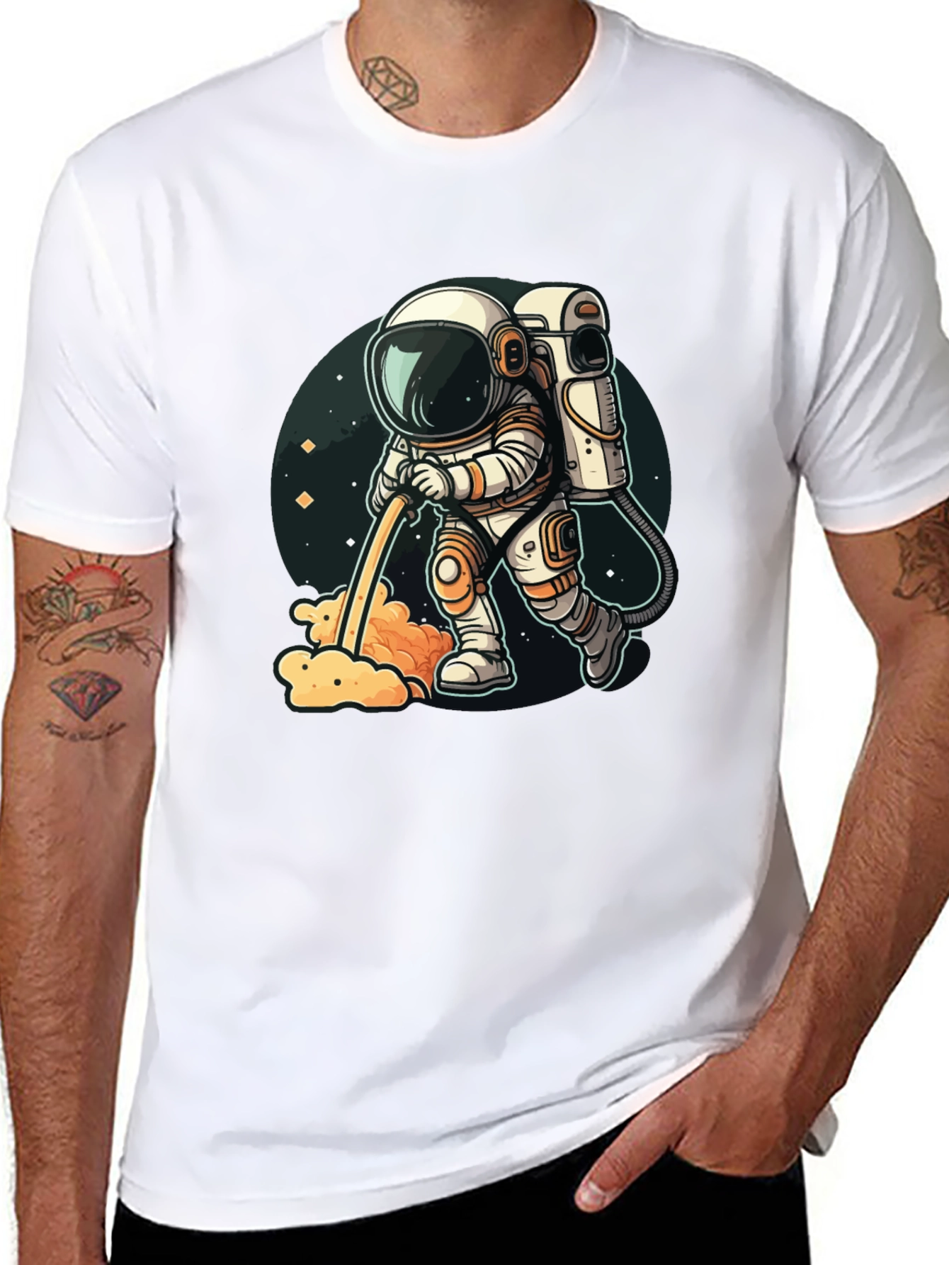 Astronauts Mess Crew Neck T-Shirt - Unique Space Tee