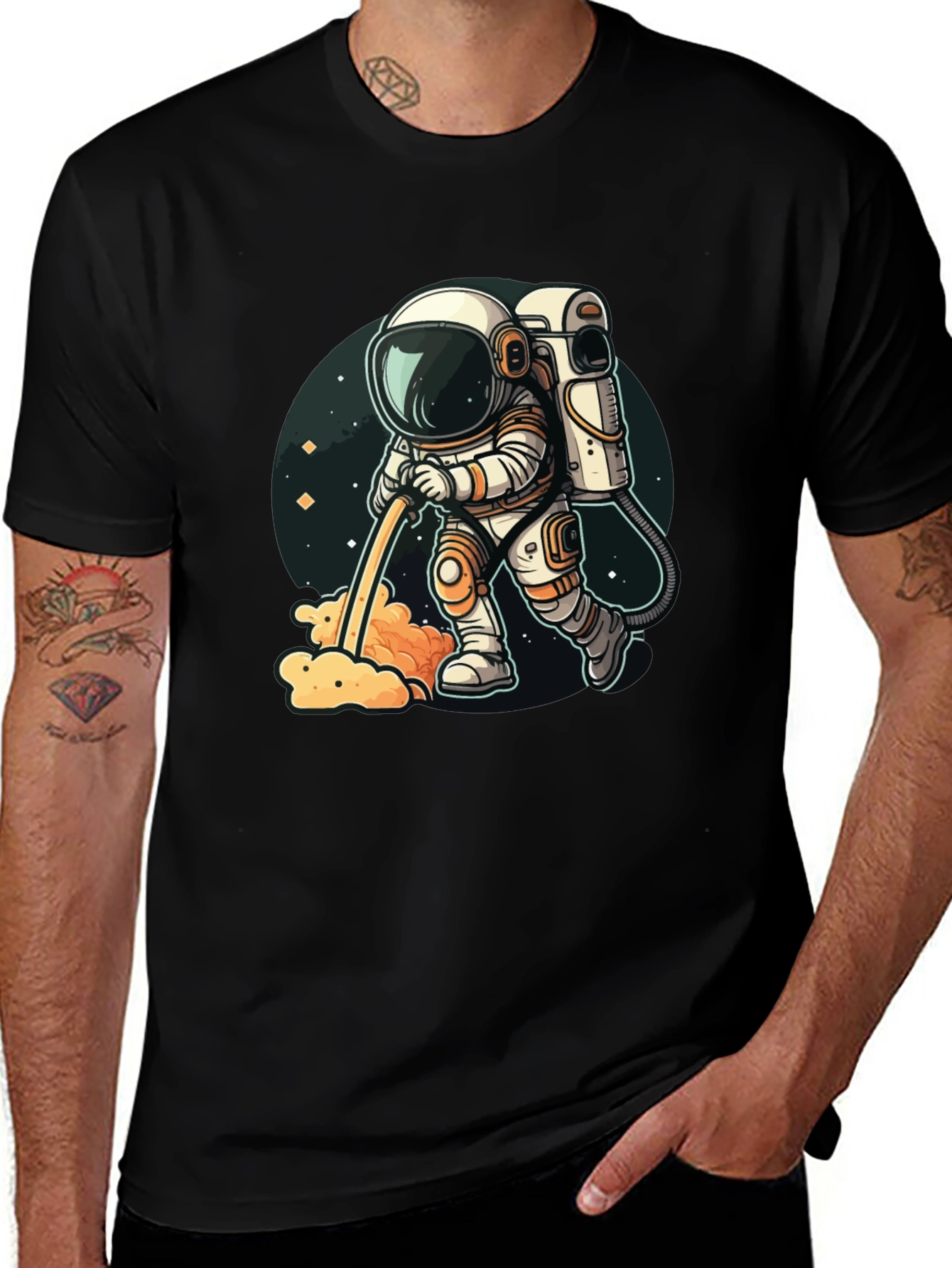 Astronauts Mess Crew Neck T-Shirt - Unique Space Tee